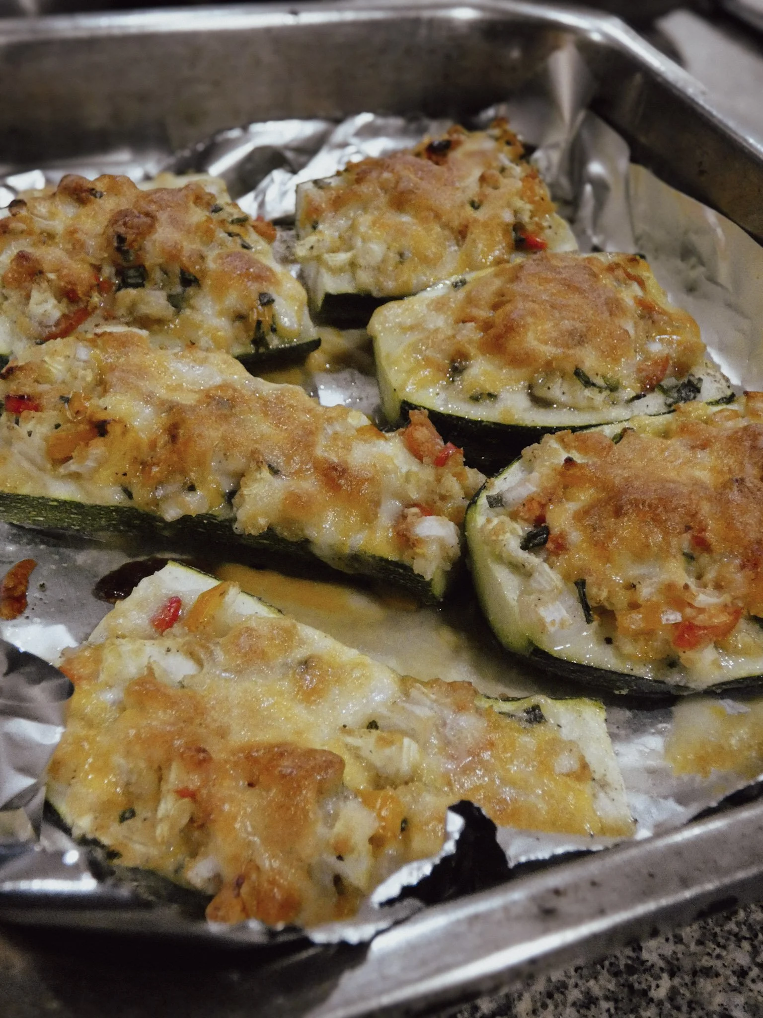 Momma Pillay’s Stuffed Zucchini