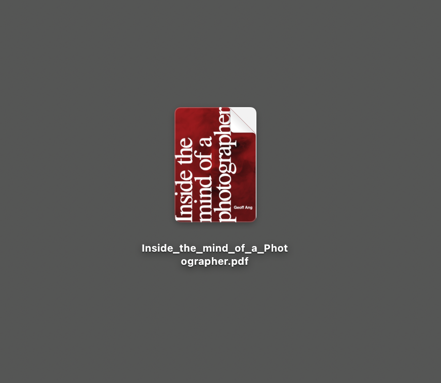 Inside the mind of a Photographer - PDF format