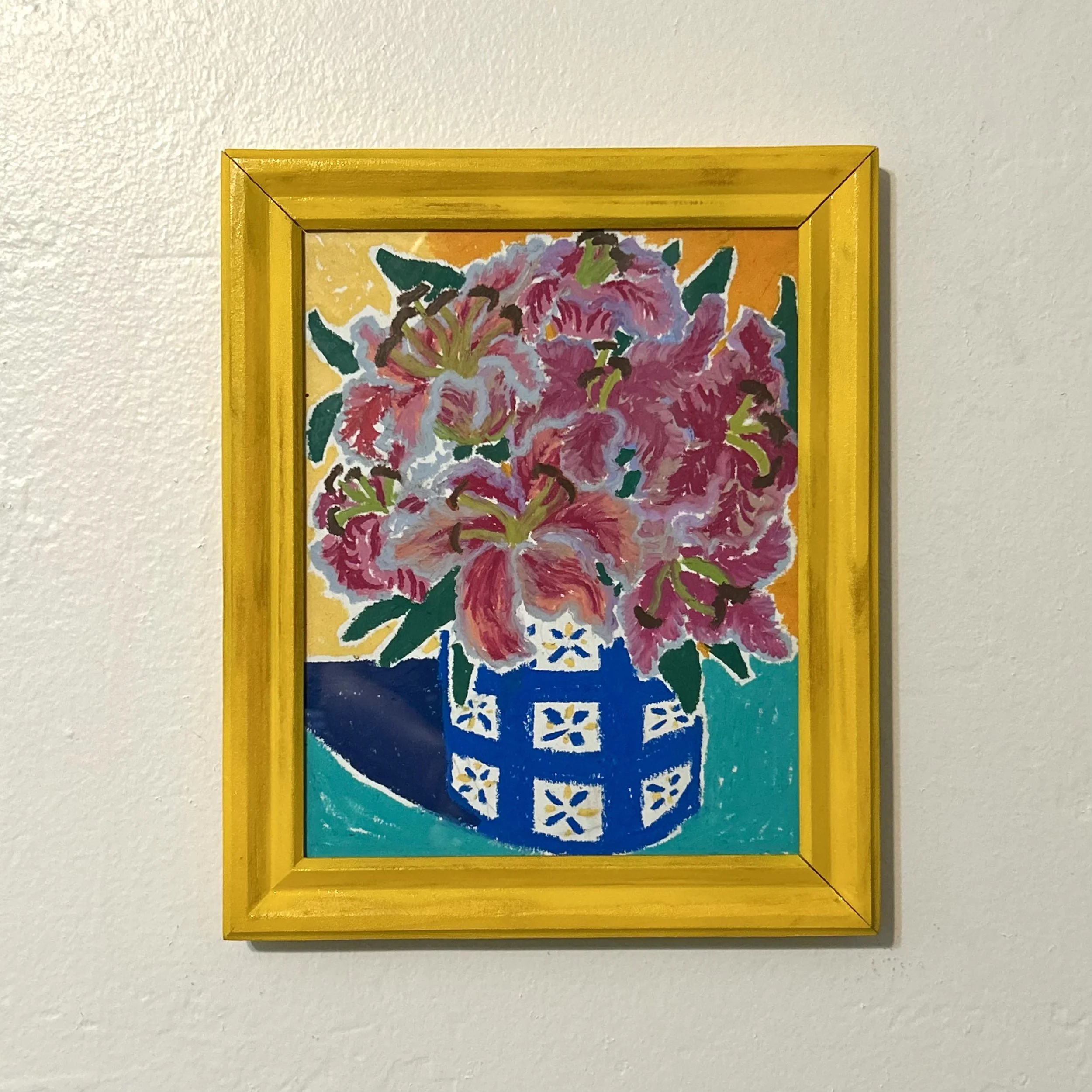 Pink Lilies In Funky Vase