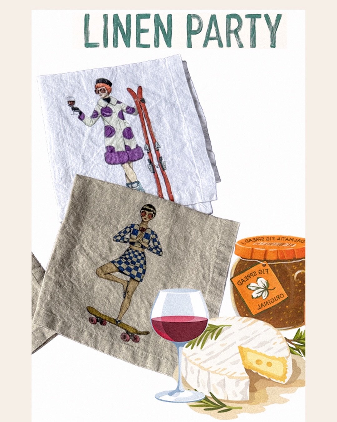 Spring has entered the chat &mdash; and so has al fresco season.
Time to gather, dress the table, and let the napkins do some of the talking.
Made in 100% linen, designed to be the statement.