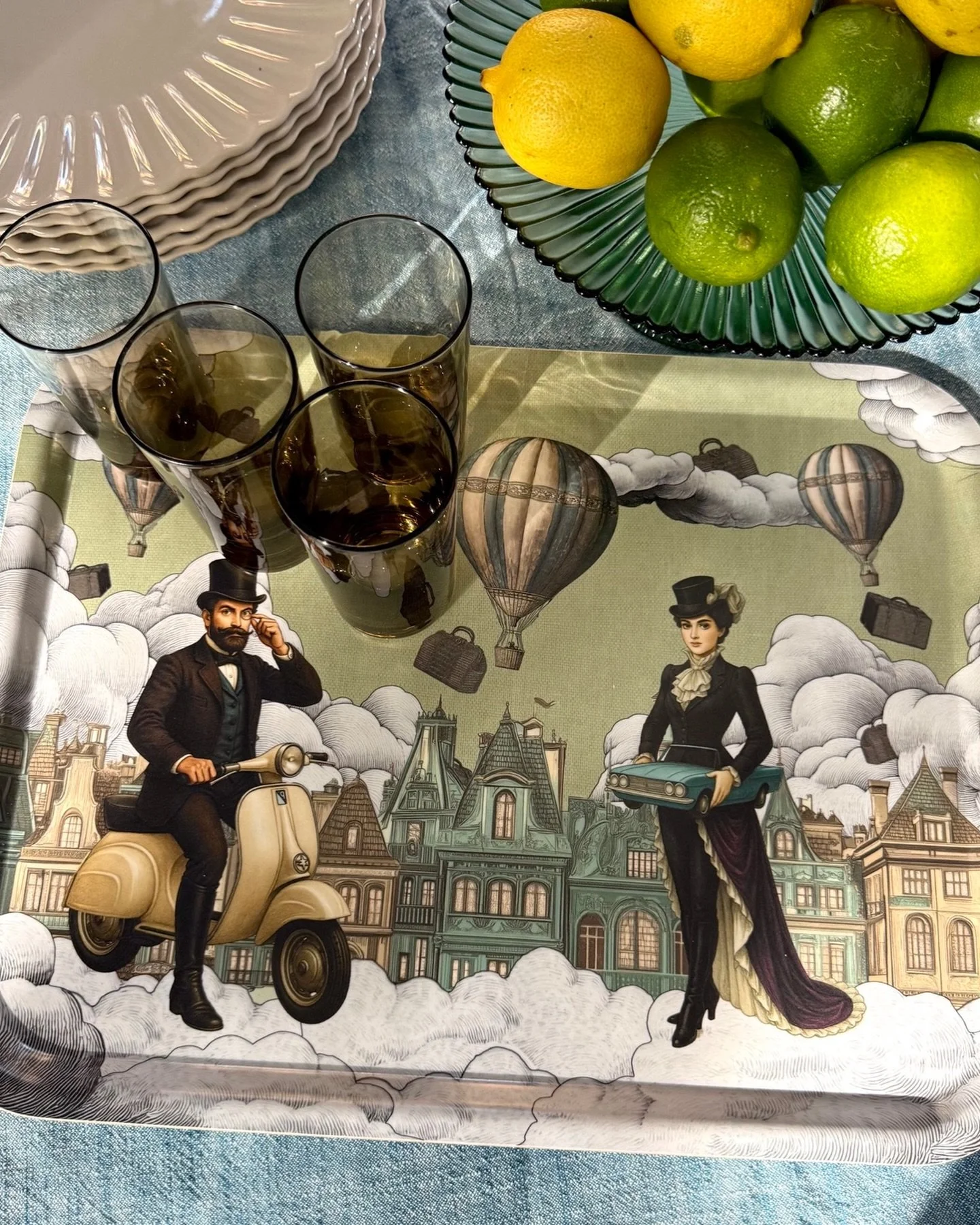 Setting the table, but make it feel easy.

This Birchwood tray sets the tone &mdash; warm, natural, effortlessly elevated. Layer your plates, add your glassware, and keep everything within the same color story for that soft, pulled-together look.

A 