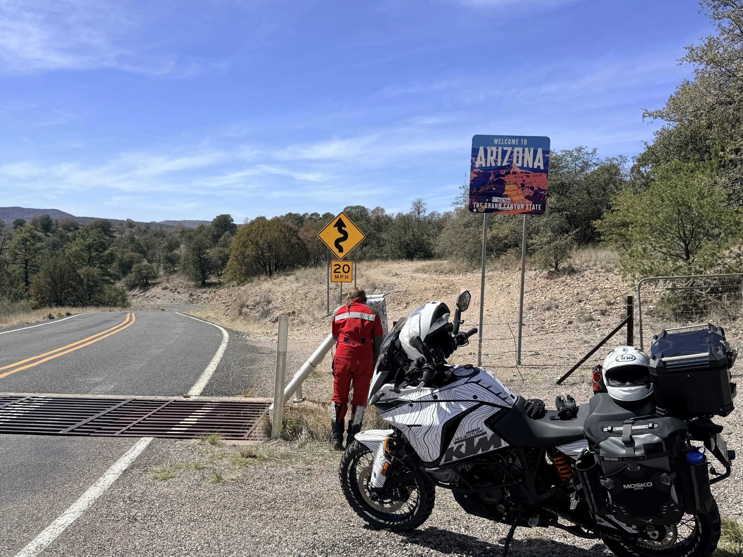 The terminus of the NM-78 as we transition back into Arizona. The landscape dramatically changes as you enter AZ. A fast, breathtaking transition. 