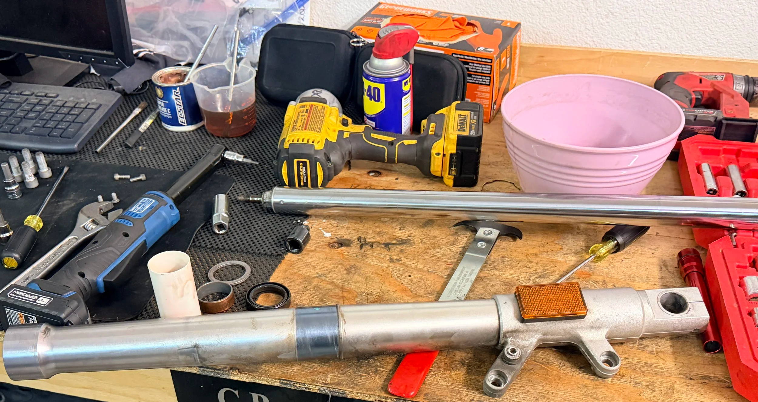 More rebuild - trying to quickly figure out if they need replaced from the scratches on them. 