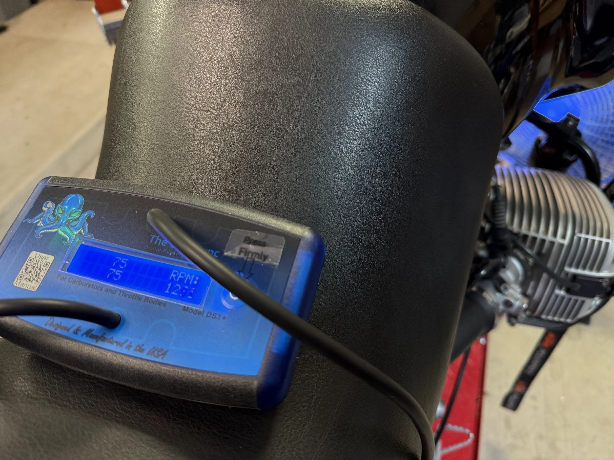 After replacement, we began to synch the throttle bodies, dramatically improving the overall idle. This tool is worth it's weight in gold. 