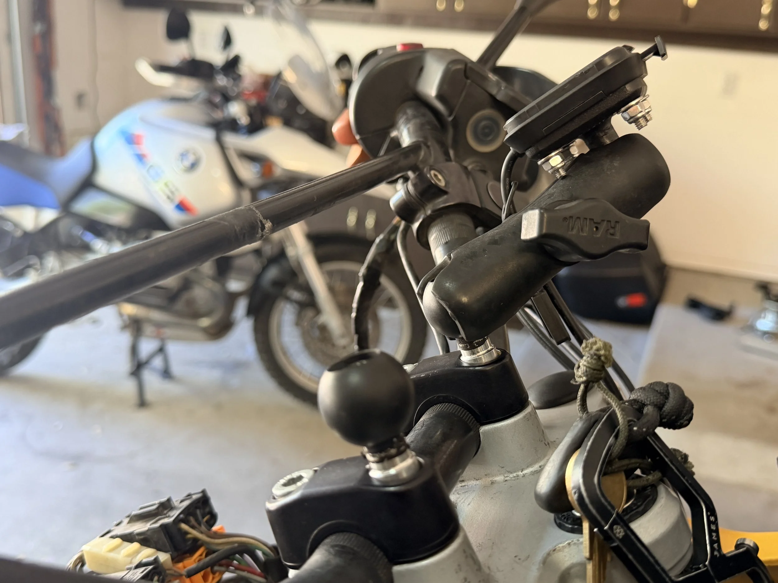Removing everything from the handlebars to give the cockpit a cleaner look.