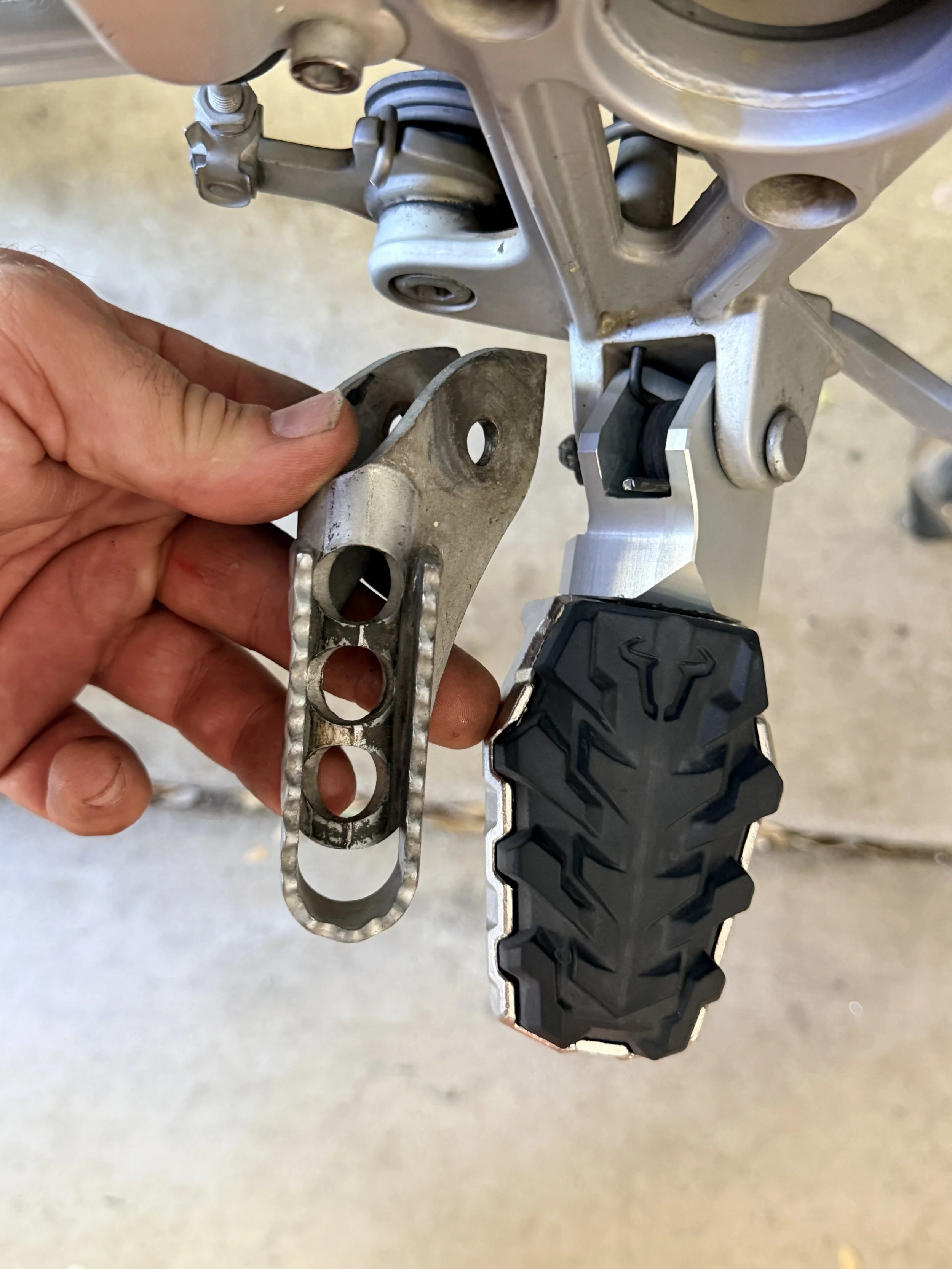 The size comparison is interesting. The foot rest naturally a little farther outside. Overall, it's an upgrade, but the foot position is slightly outside where I like it. 