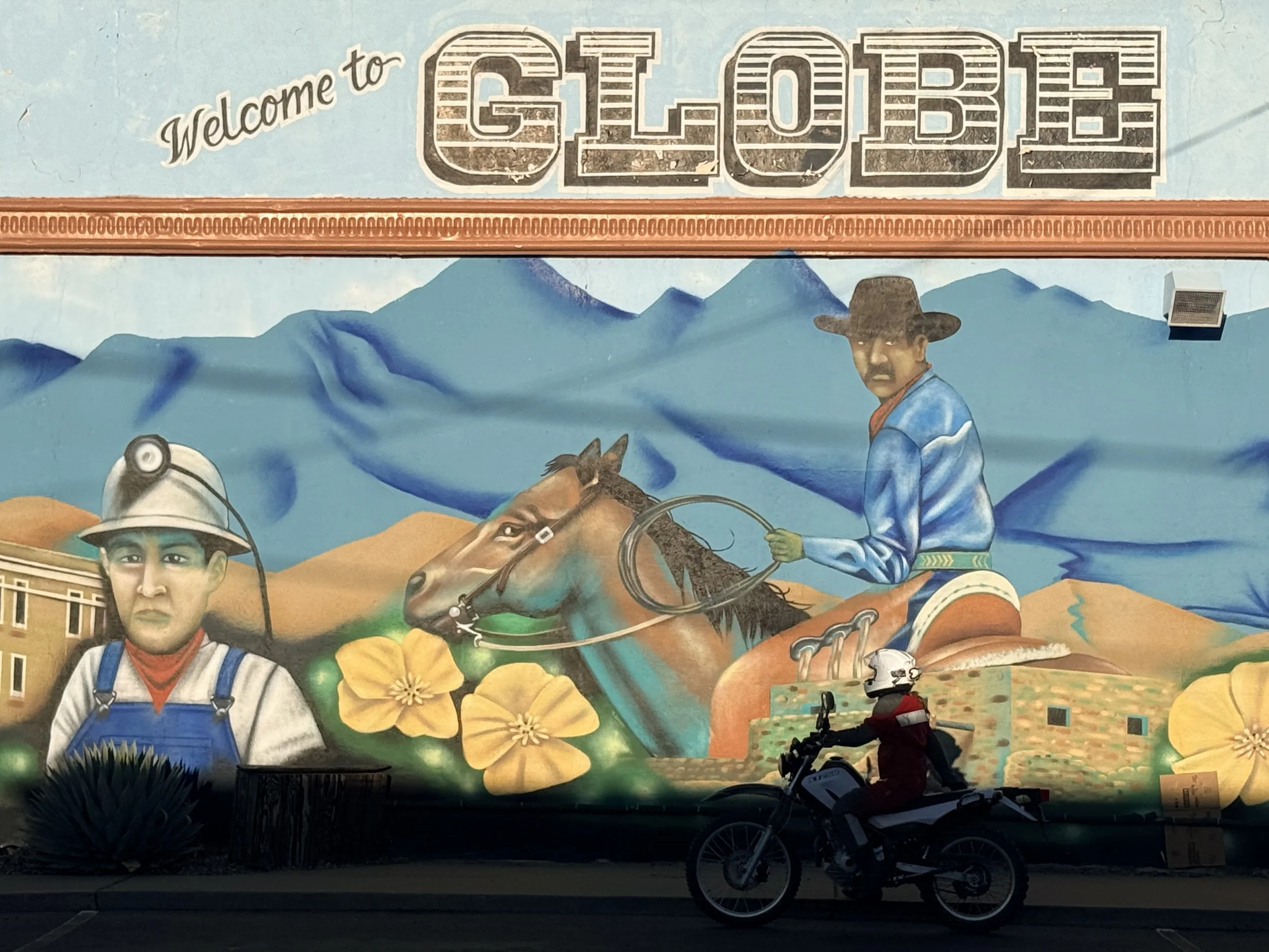 The murals in Globe do a great job of communicating the cultural and economic diversity & history of the area. 