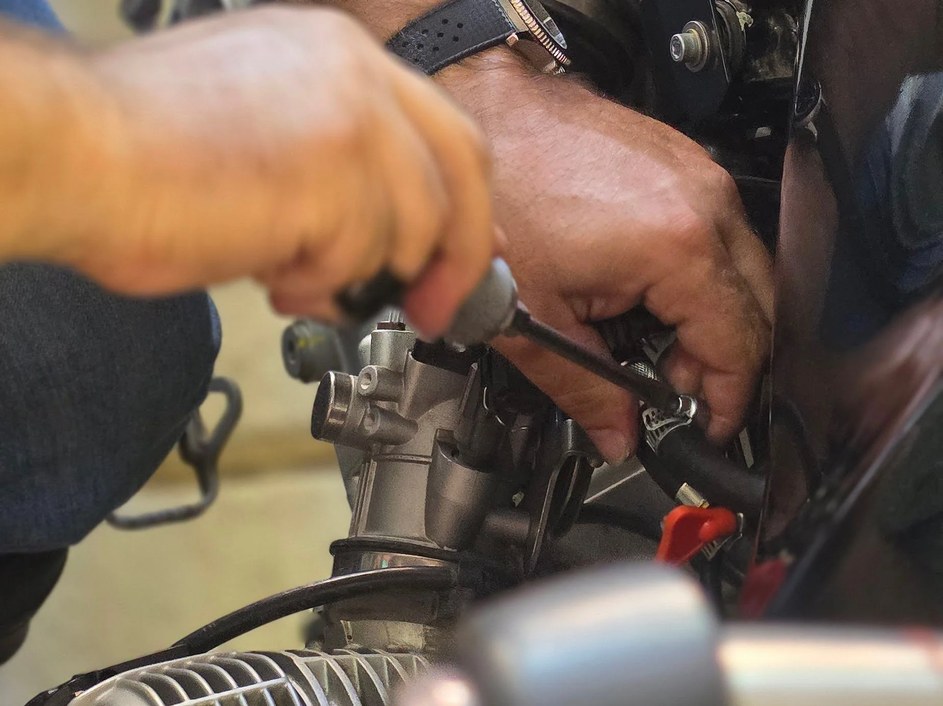 Fixing the fuel lines after routing the electrical wiring the wrong way...again. 