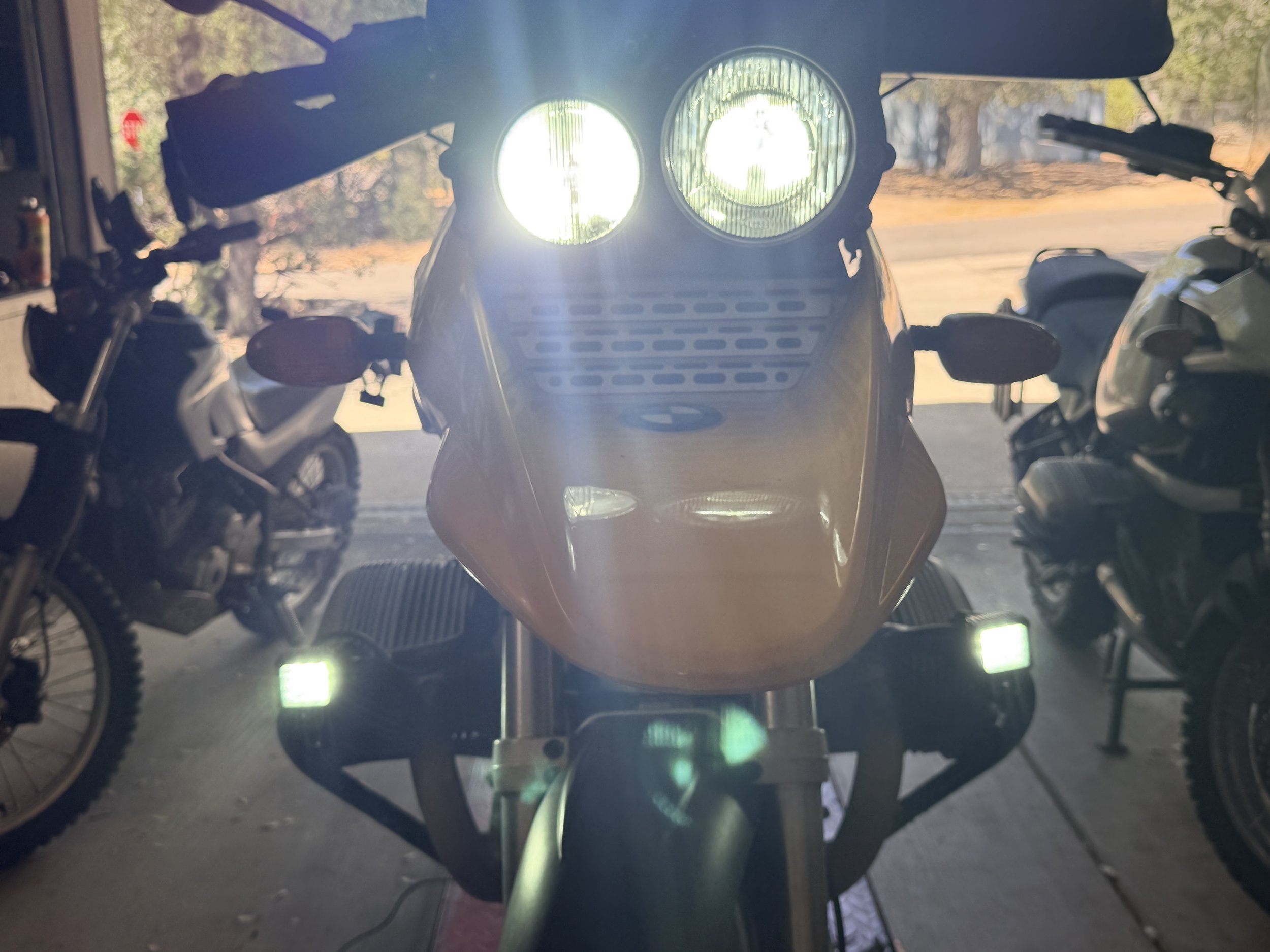 LED headlights installed. They require to be grounded properly to function. You cannot just plug in & test. 