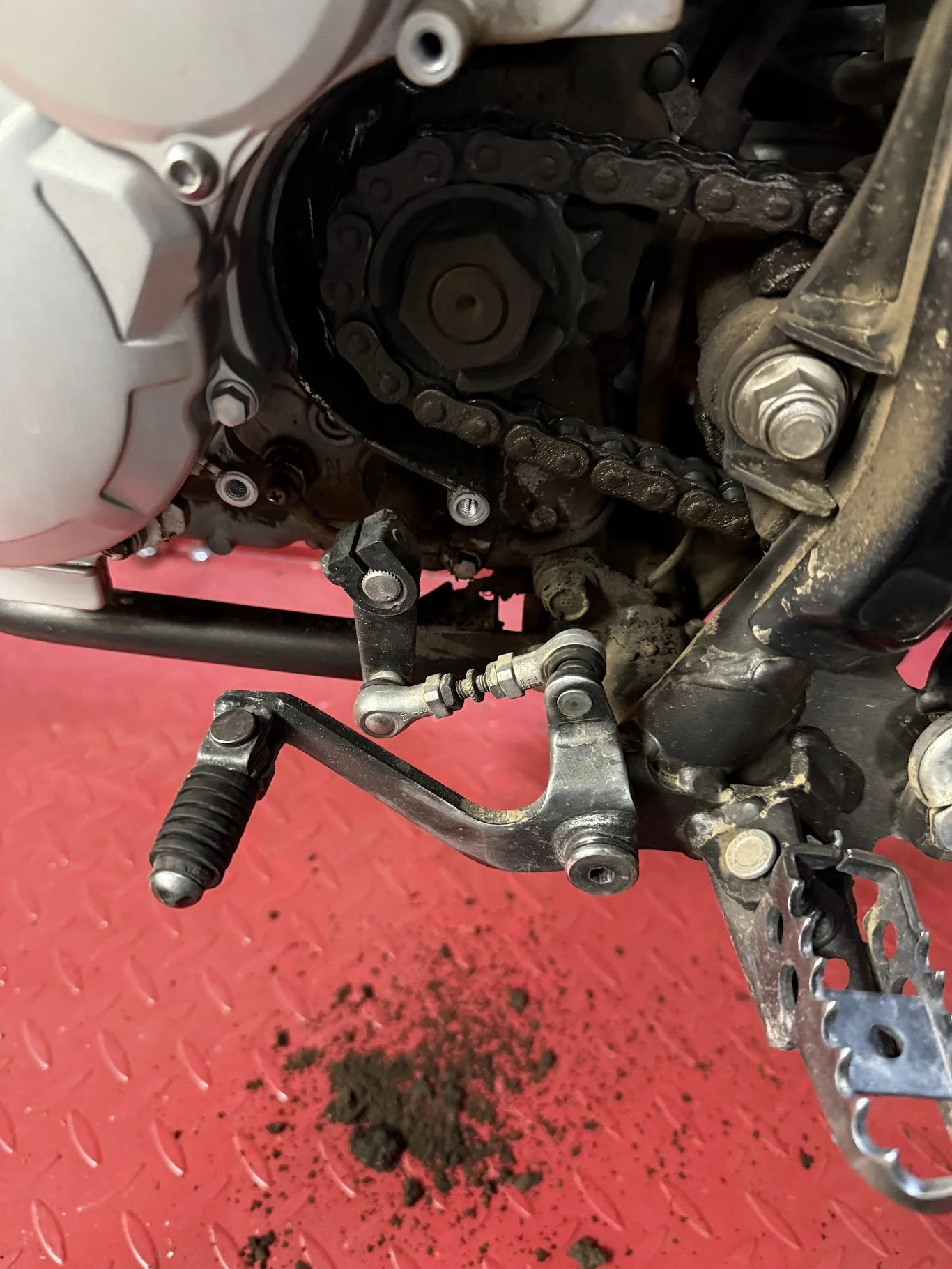 Dirt, grim - lots of it. The bike needs deeply cleaned. 