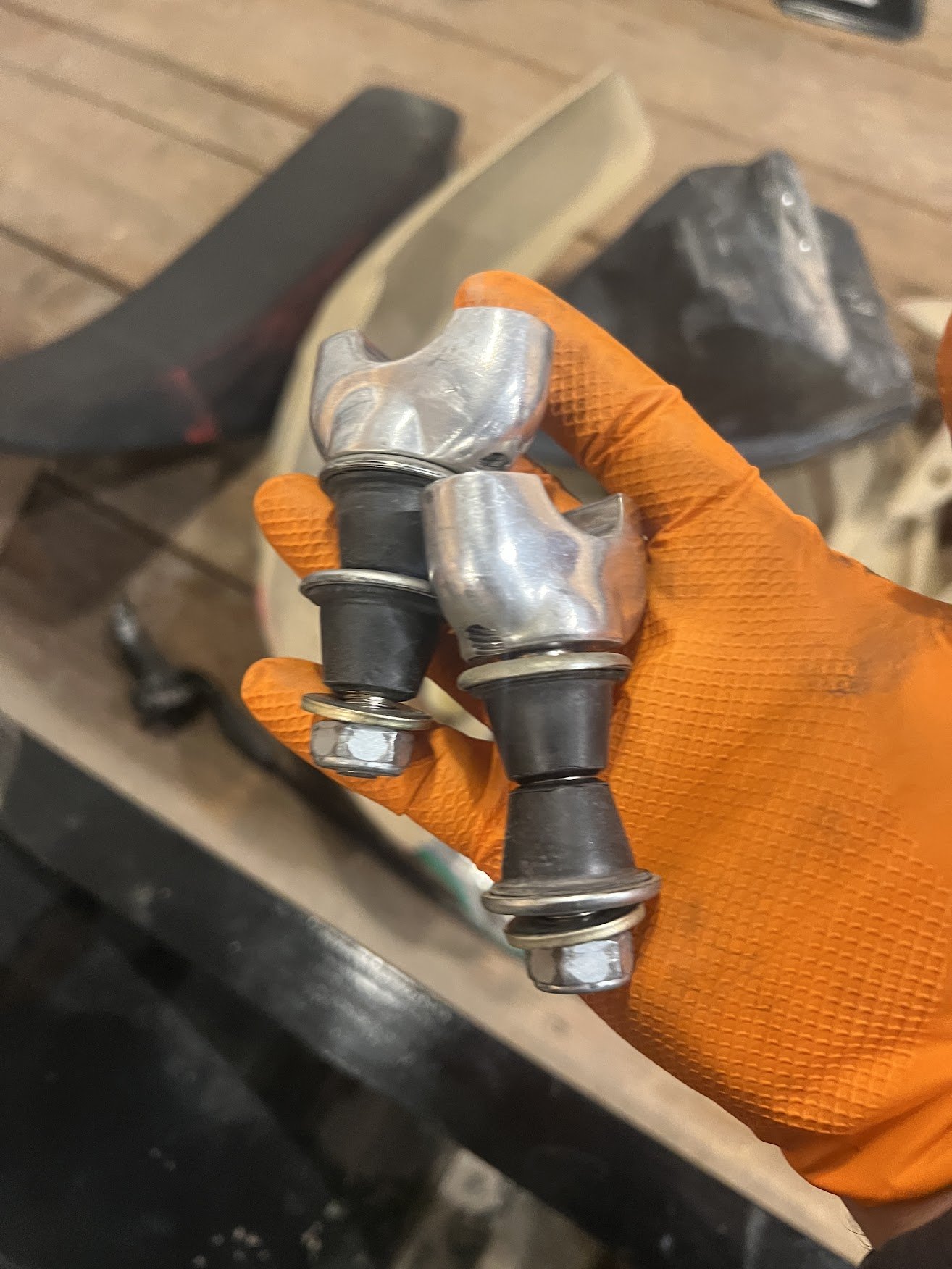 After we got the essentials done, I started on the steering Those rubber inserts needed replaced as well as most in the headset area. 