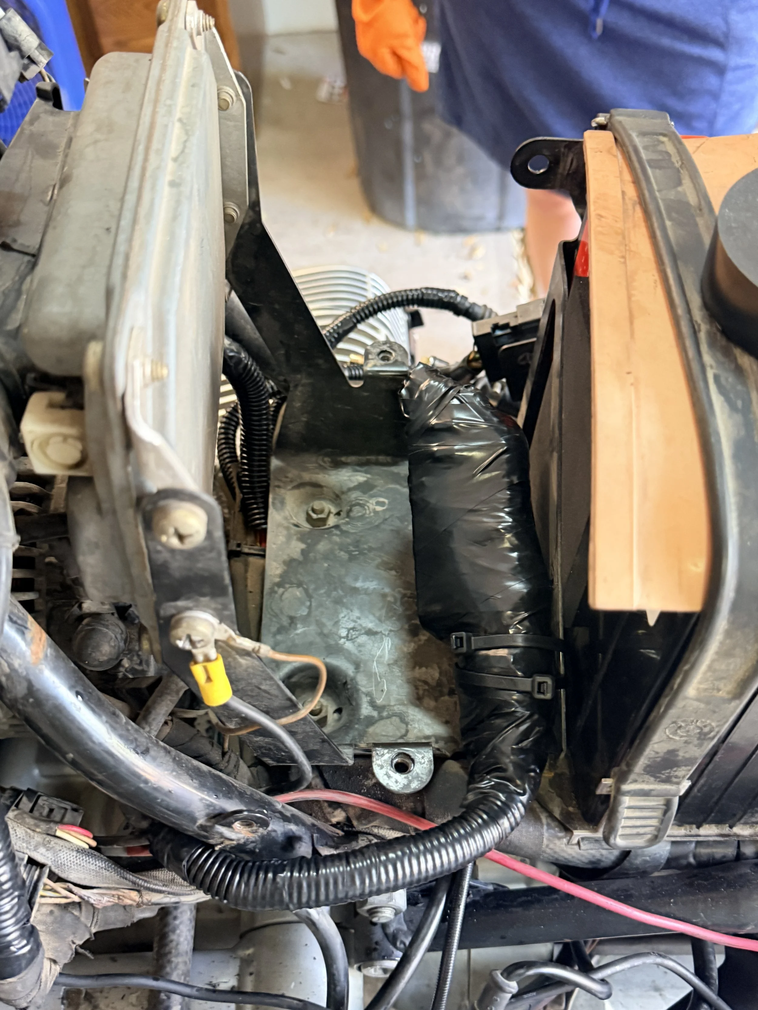 Waterproofed the main cable unit and storied it in the now vacant place. More than 12# of weight savings on a unit that wasn't even working to begin with. 
