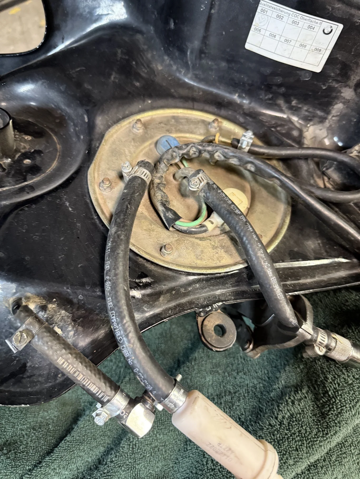 Off to the fuel pump - would it have lasted...maybe. But better to replace it. Once we got into it, I'm glad we did! 