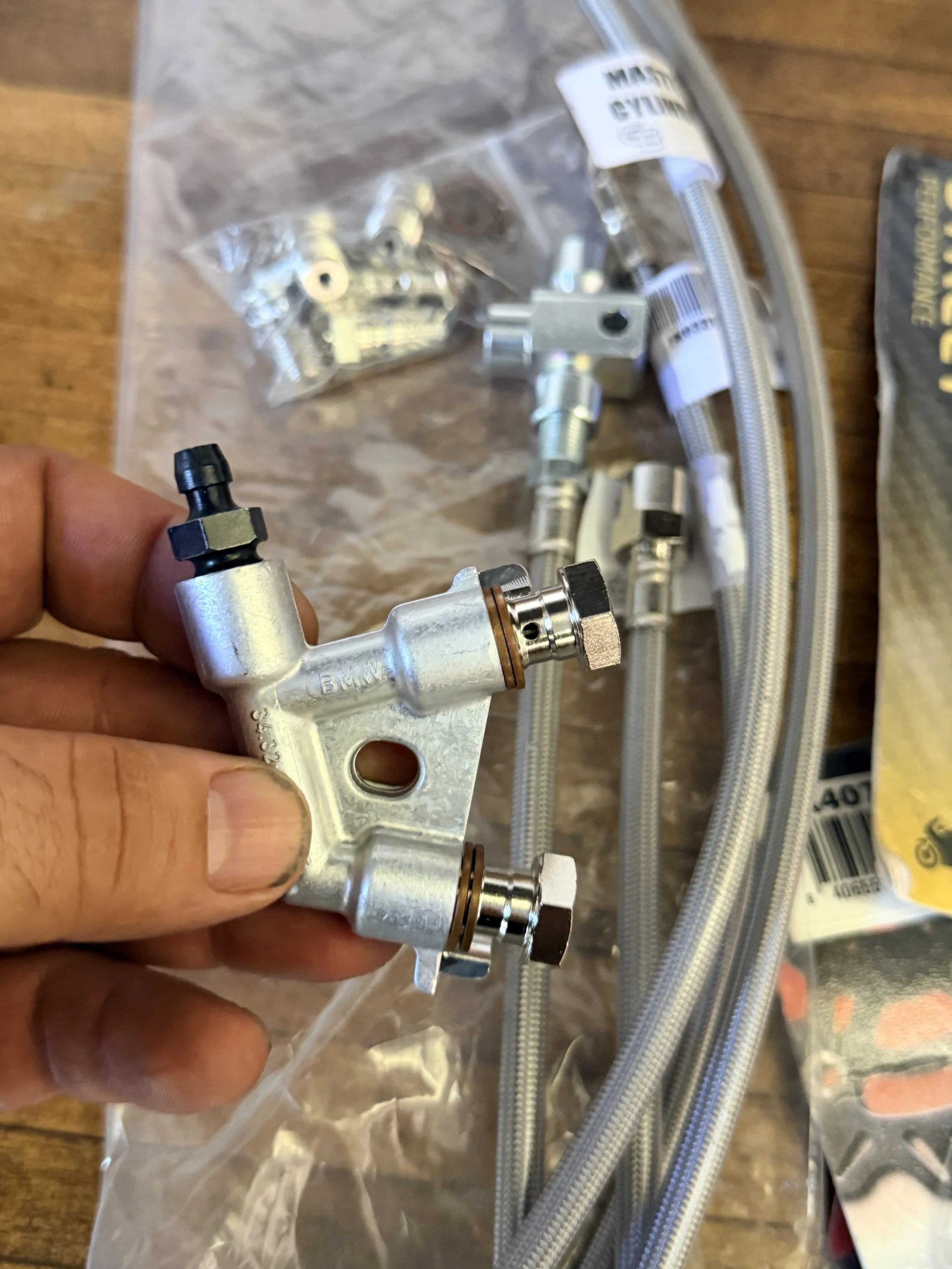 SS brake lines + function installed for ABS delete. 