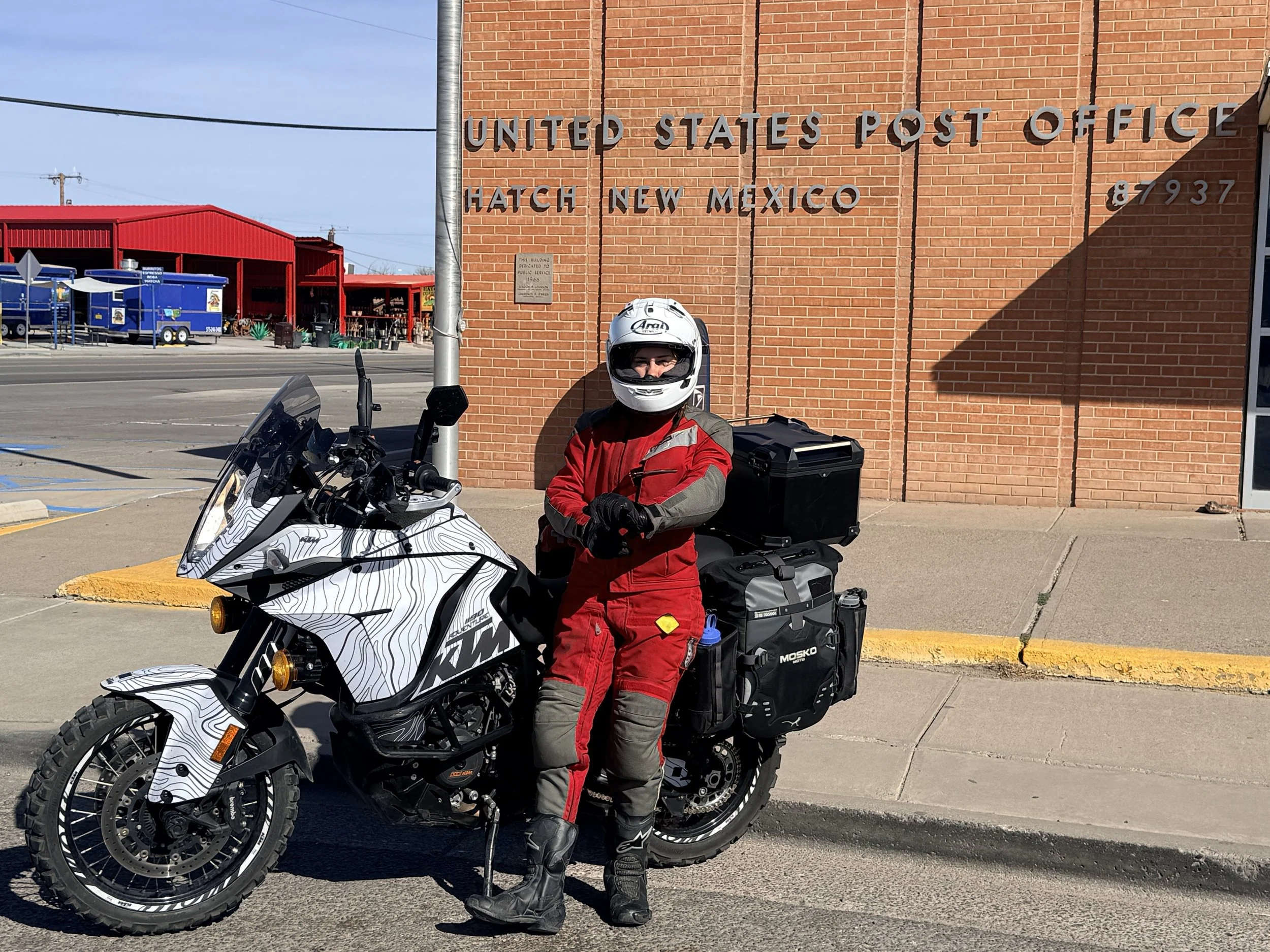 Early morning photo from the US Post Office in Hatch, NM. The fire station was there too, but didn't inspire me. 