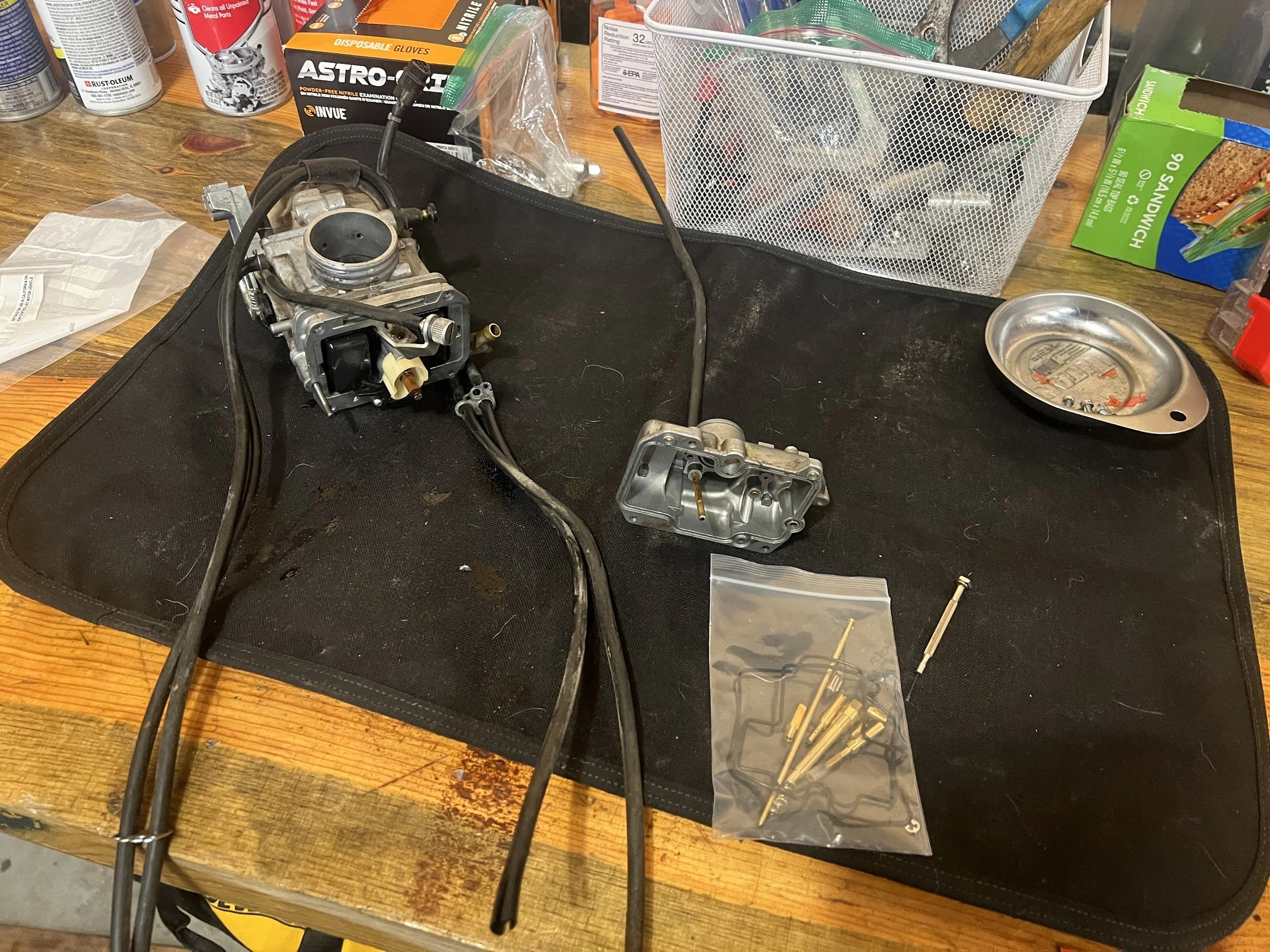 Attempted to rebuild the carb, but it did not go well. It needed replaced. 