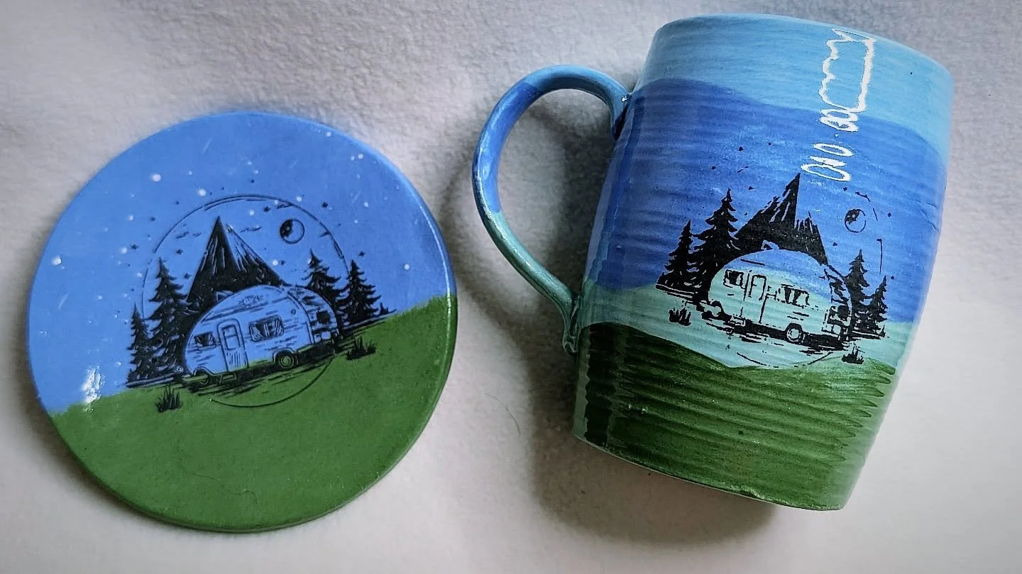 I might be enjoying the use of underglaze transfers