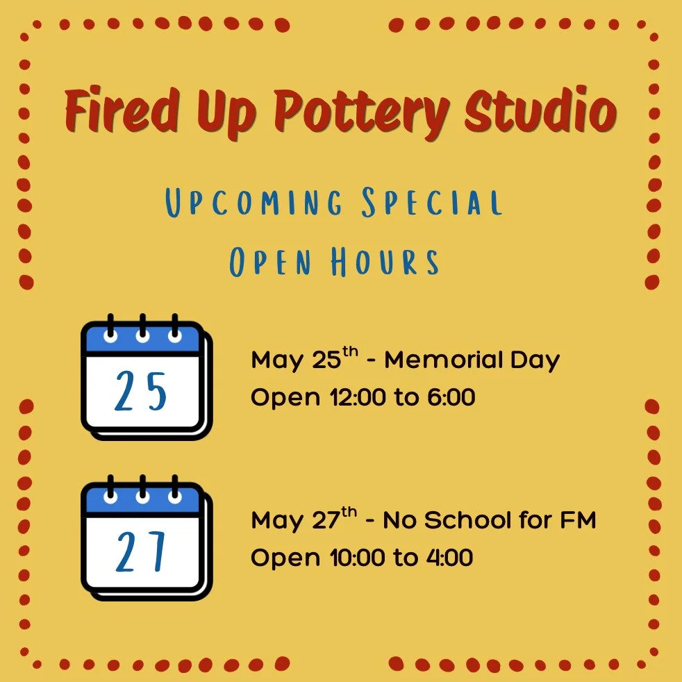 Making plans for next week? Come in and create!