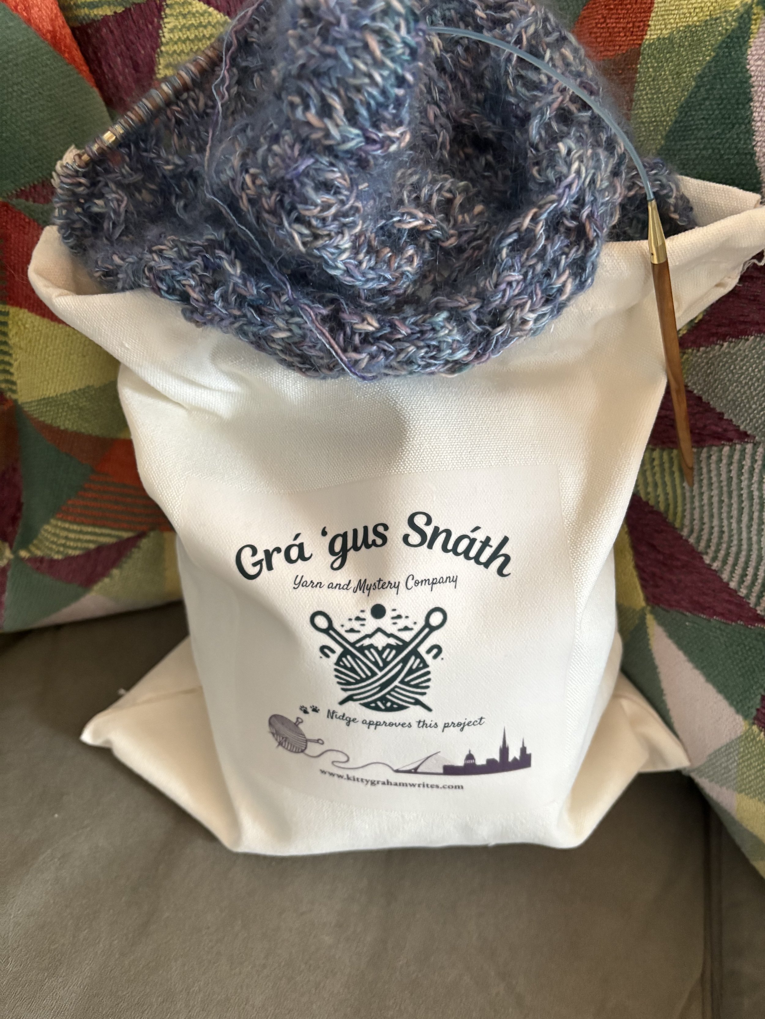 Grá ‘gus Snáth Drawstring Project Bag