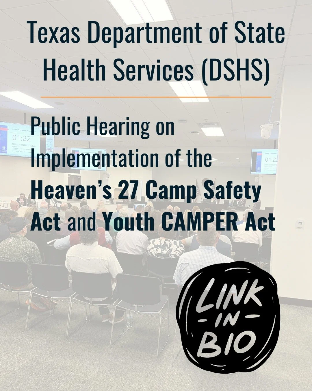 &ldquo;You all now have the responsibility to implement these laws with strength, transparency, and integrity.&rdquo; -Michael McCown, father of Linnie McCown (one of the #Heavens27), addressing DSHS 

Hear Michael McCown&rsquo;s public testimony at 