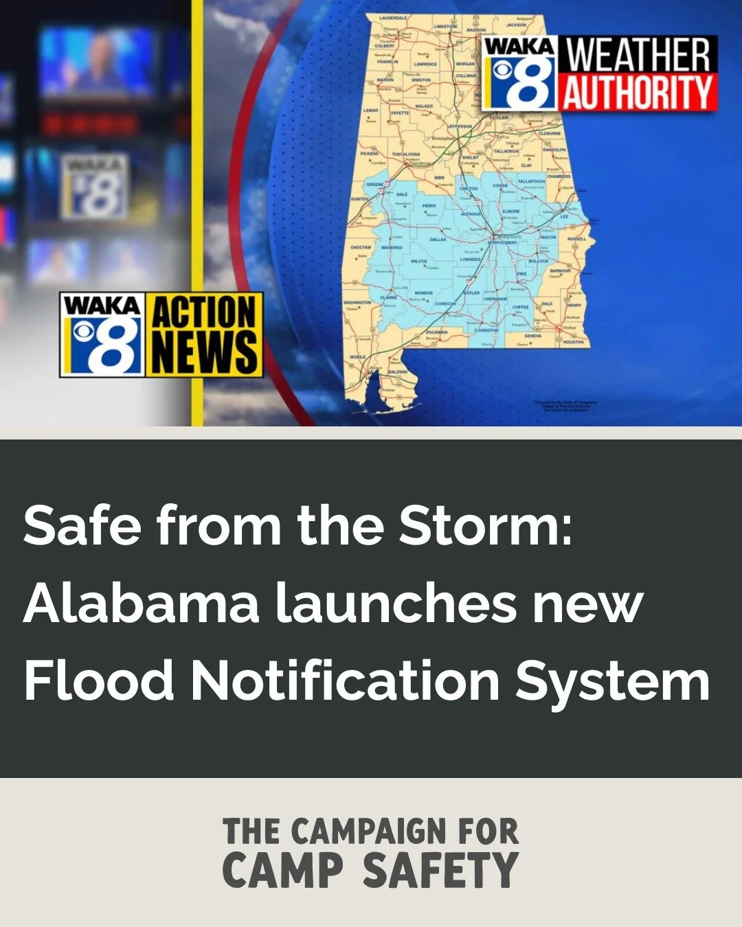 Earlier this month, #Alabama launched a new statewide flood notification system - a public safety win for residents of the state, including children who attend summer camps.

Alabama Governor @governorkayivey and other state leaders took action quick
