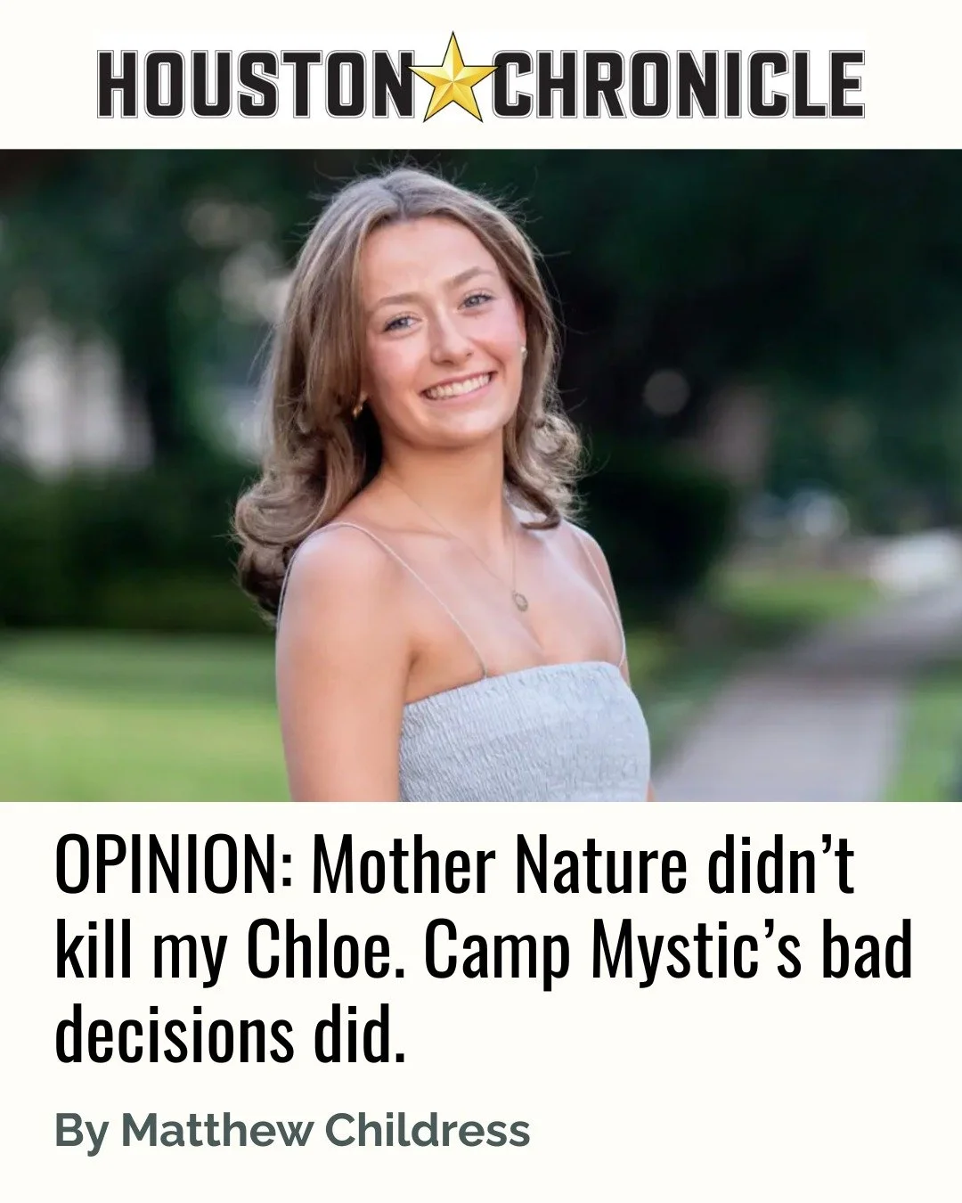 &ldquo;In the face of this loss, I am proud of what the families of the &ldquo;Heaven&rsquo;s 27&rdquo; have accomplished. We have worked to strengthen camp safety laws &mdash; achieving meaningful reforms not only in Texas but in states across the c