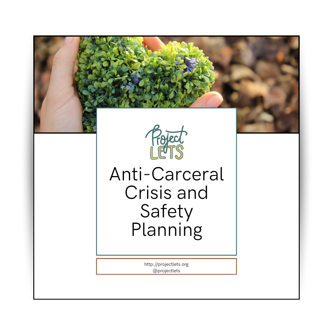 The Anti-Carceral Crisis & Safety Planning guide: by Project LETS