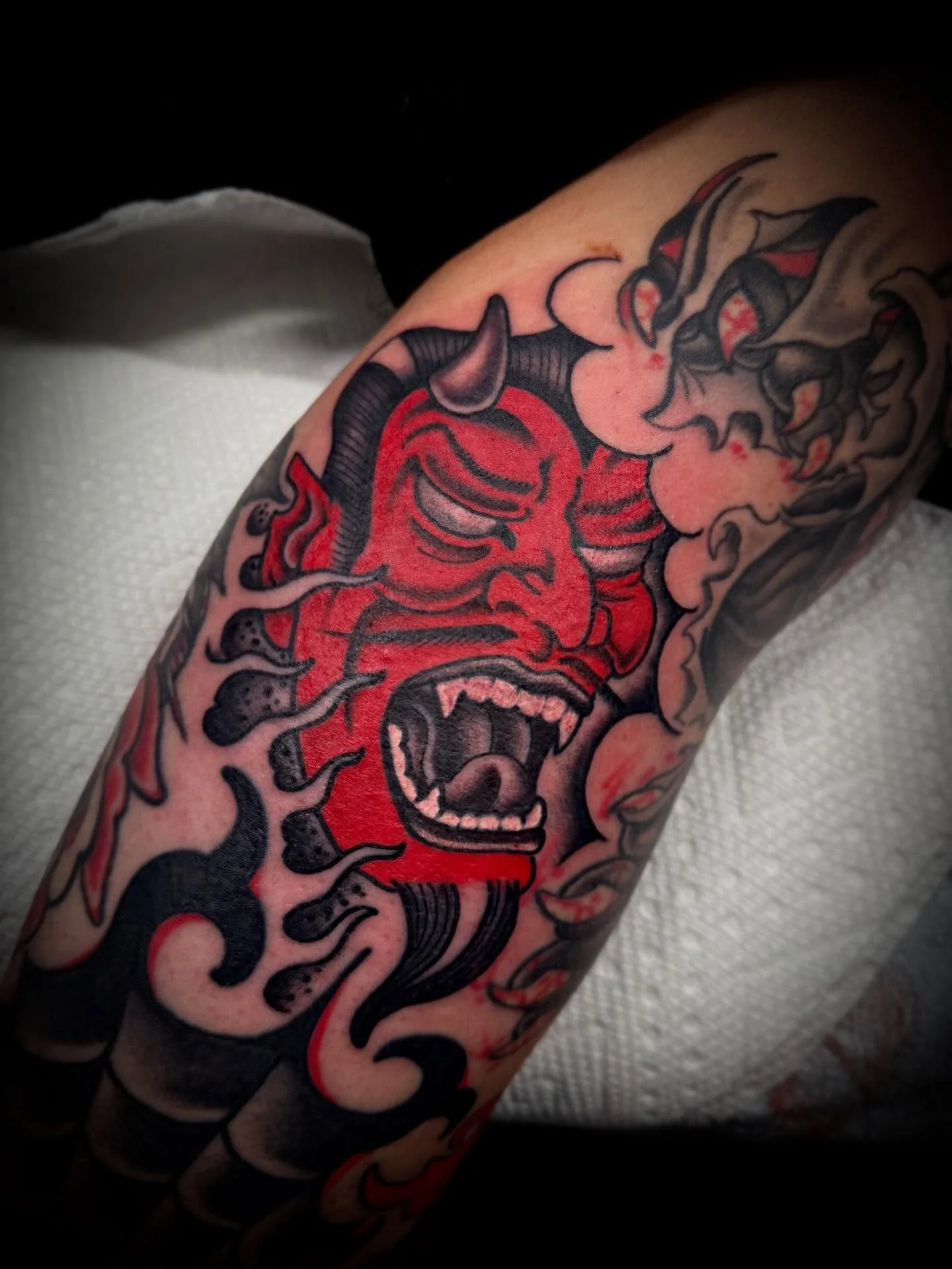 Here's a sneak peek of Robert&rsquo;s sleeve in progress! Book now through the link in bio @elmstreettattoo