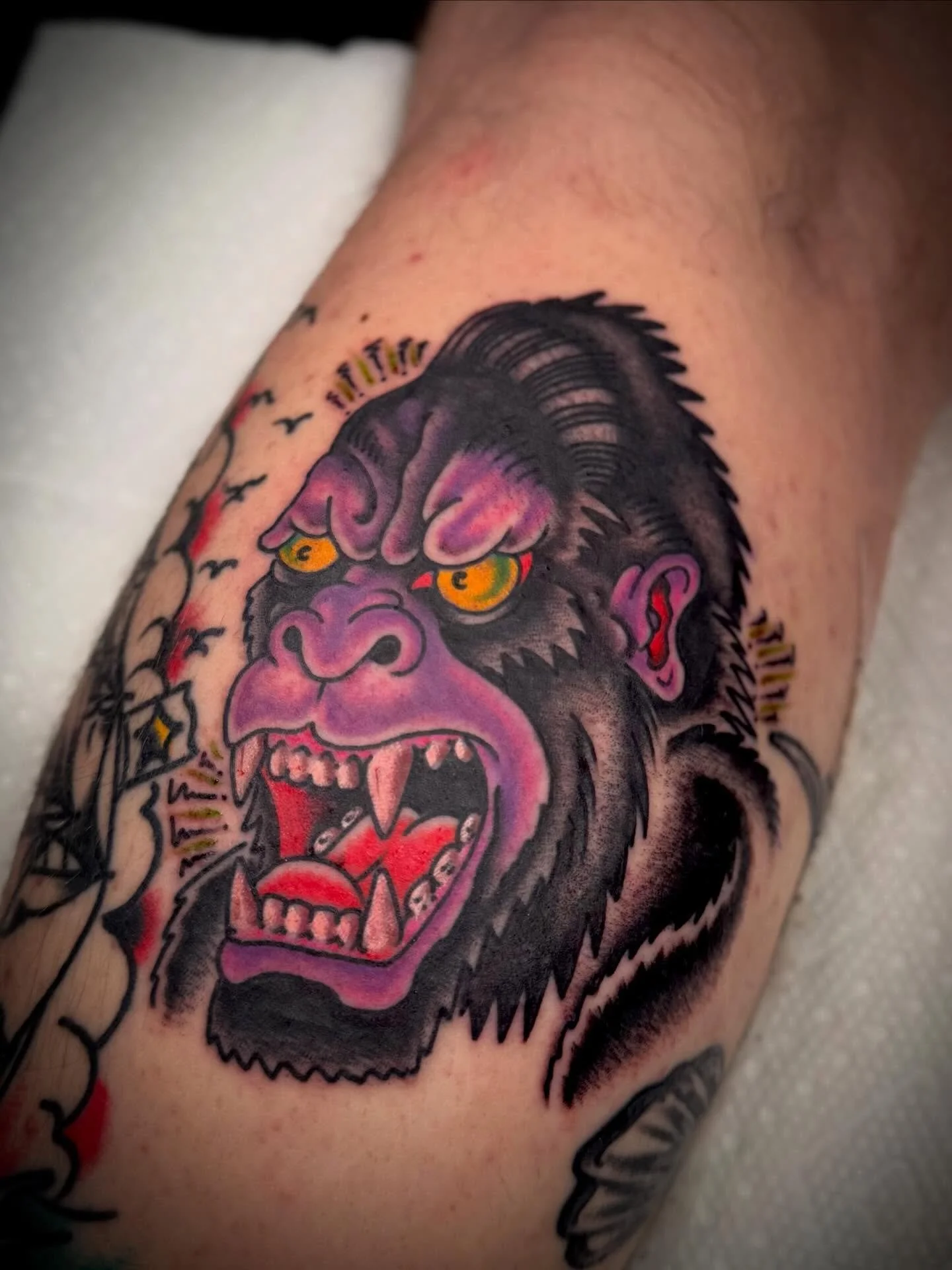 Griller. Done @elmstreettattoo #traditionaltattoo #americantraditional #tattooart #tattooartist #tattoos DM WITH QUESTIONS 📆 BOOK IN BIO