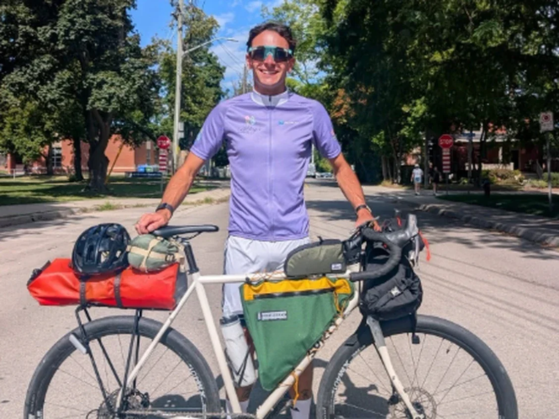 Burlington man rides 4,000 kms for Abbey, his late partner who died from cancer