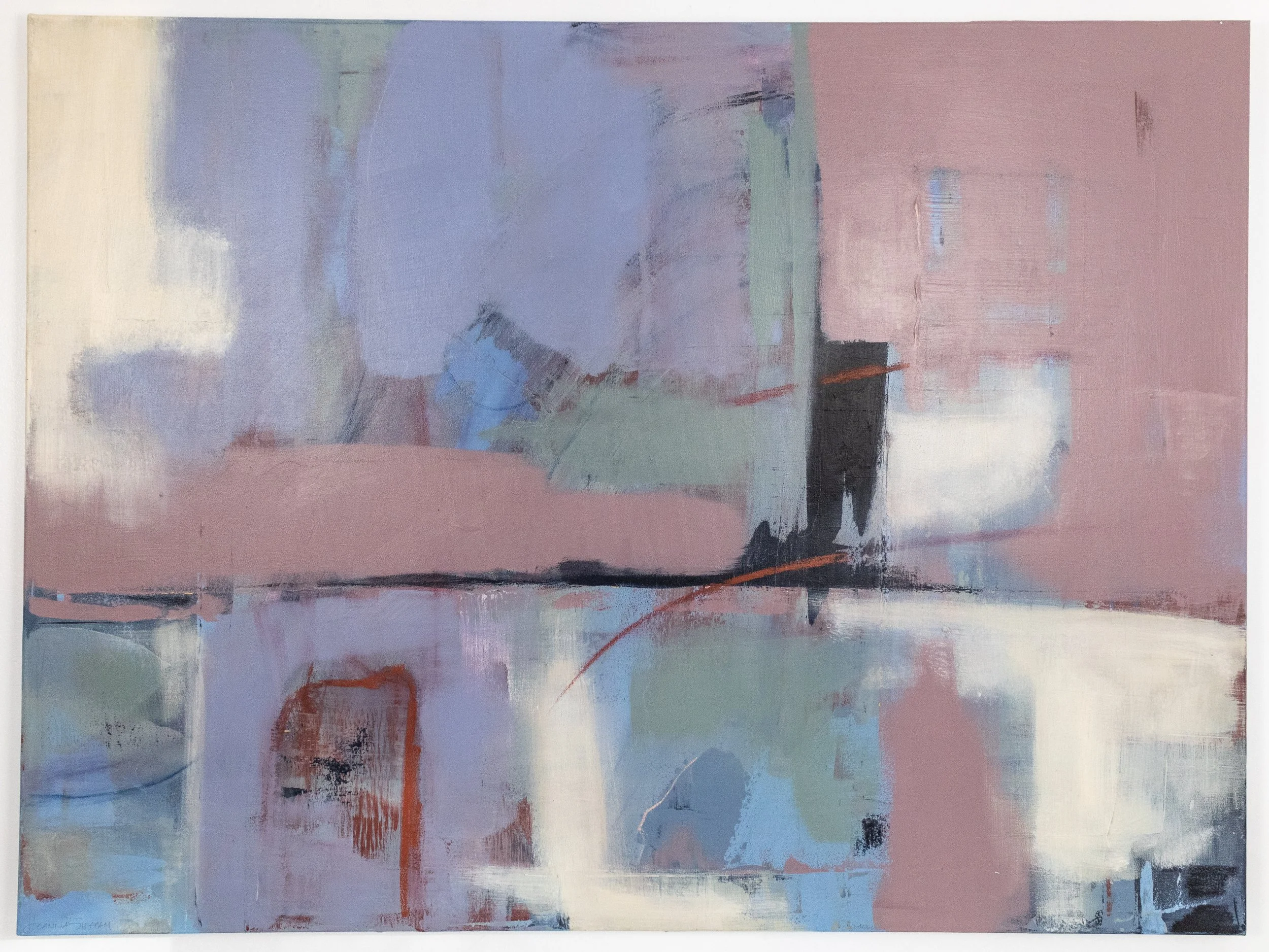 Memory Of A Garden, 36 x 48 in., acrylic, oil, and rock pigment on canvas