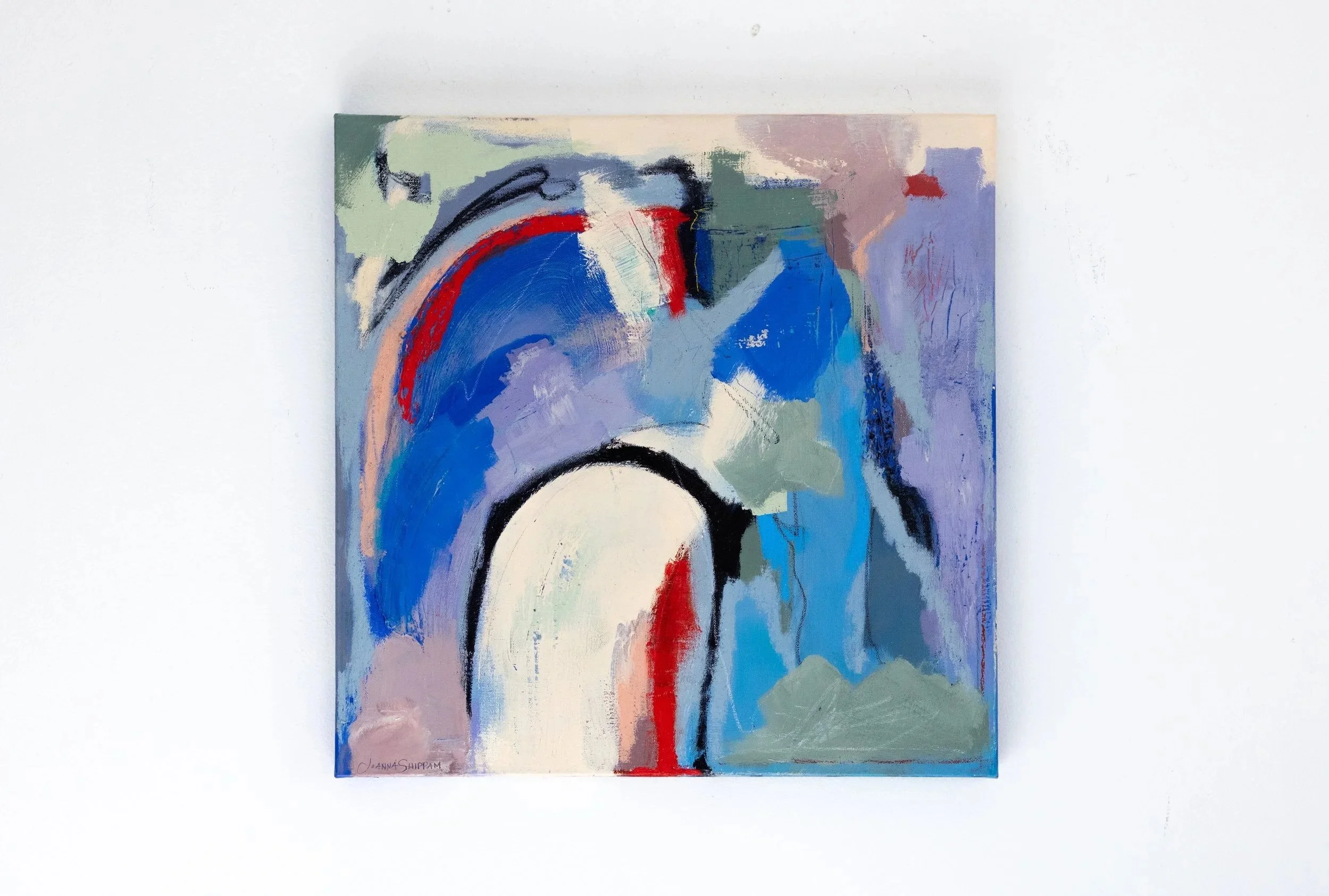 Valley Falls, 20 x 20 in., acrylic, oil, natural pigment