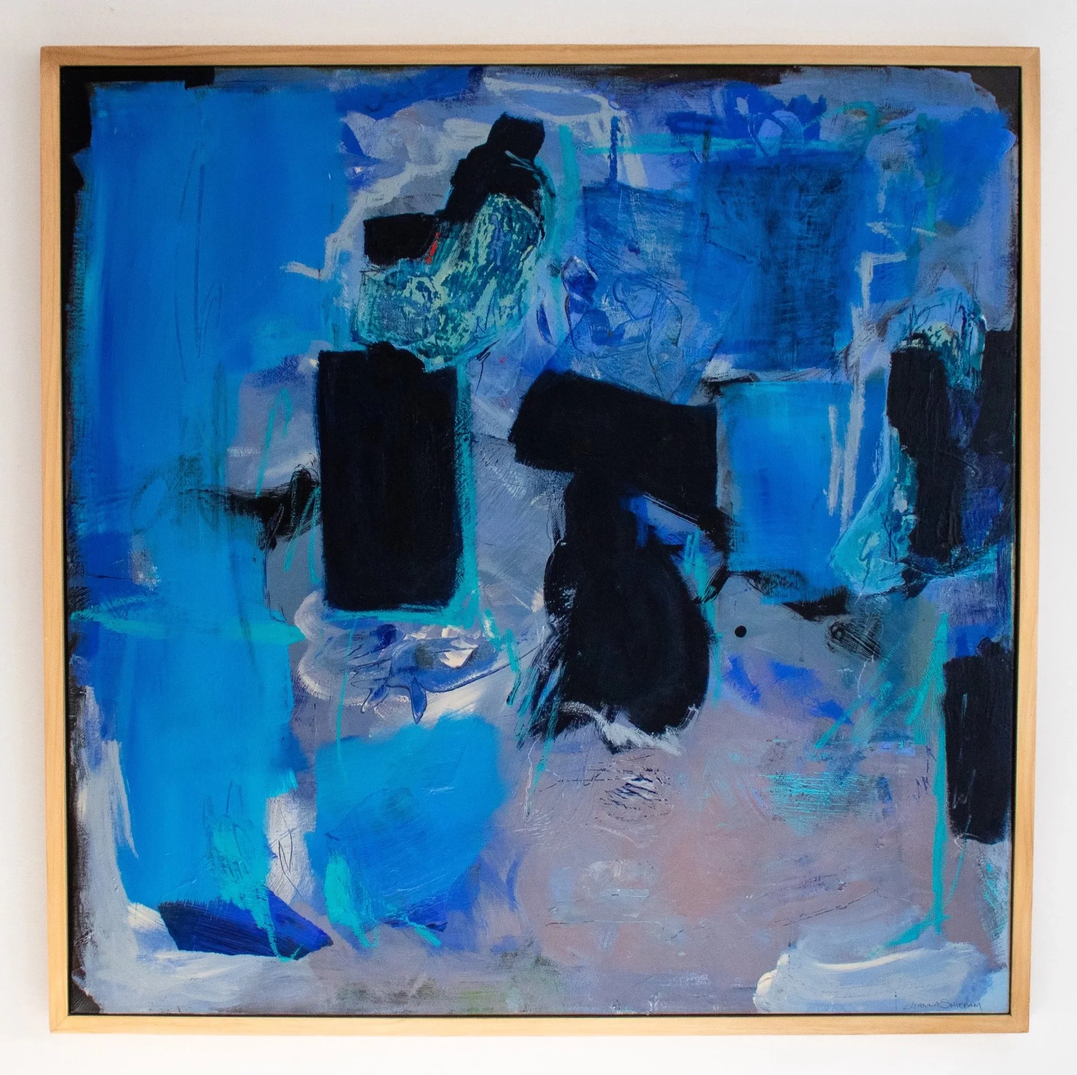 Weight and Wonder, 36x36in., acrylic, oil, natural pigment