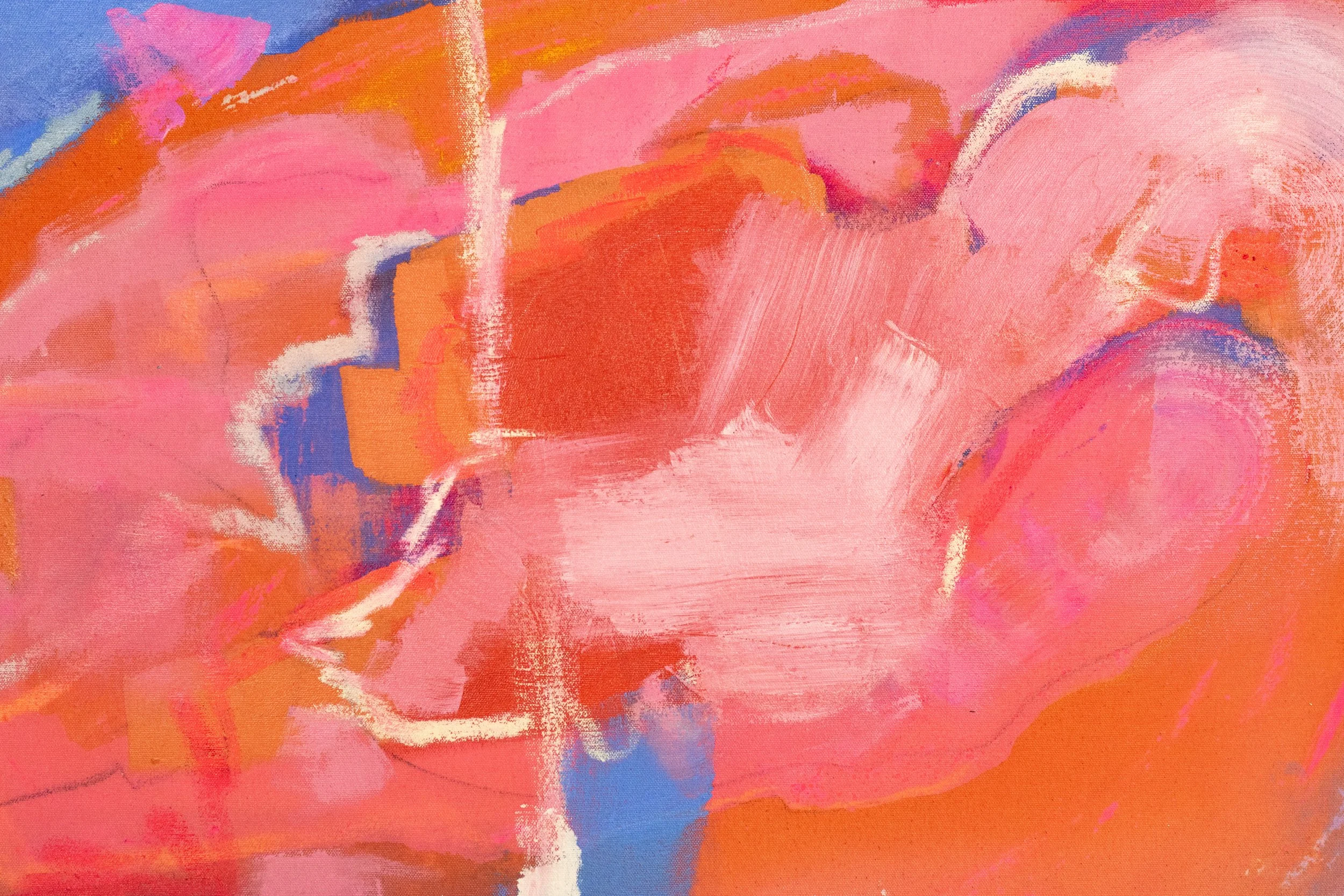 Holy Neon Tangerine (close up view) , 48 x 36in., acrylic and oil on Canvas