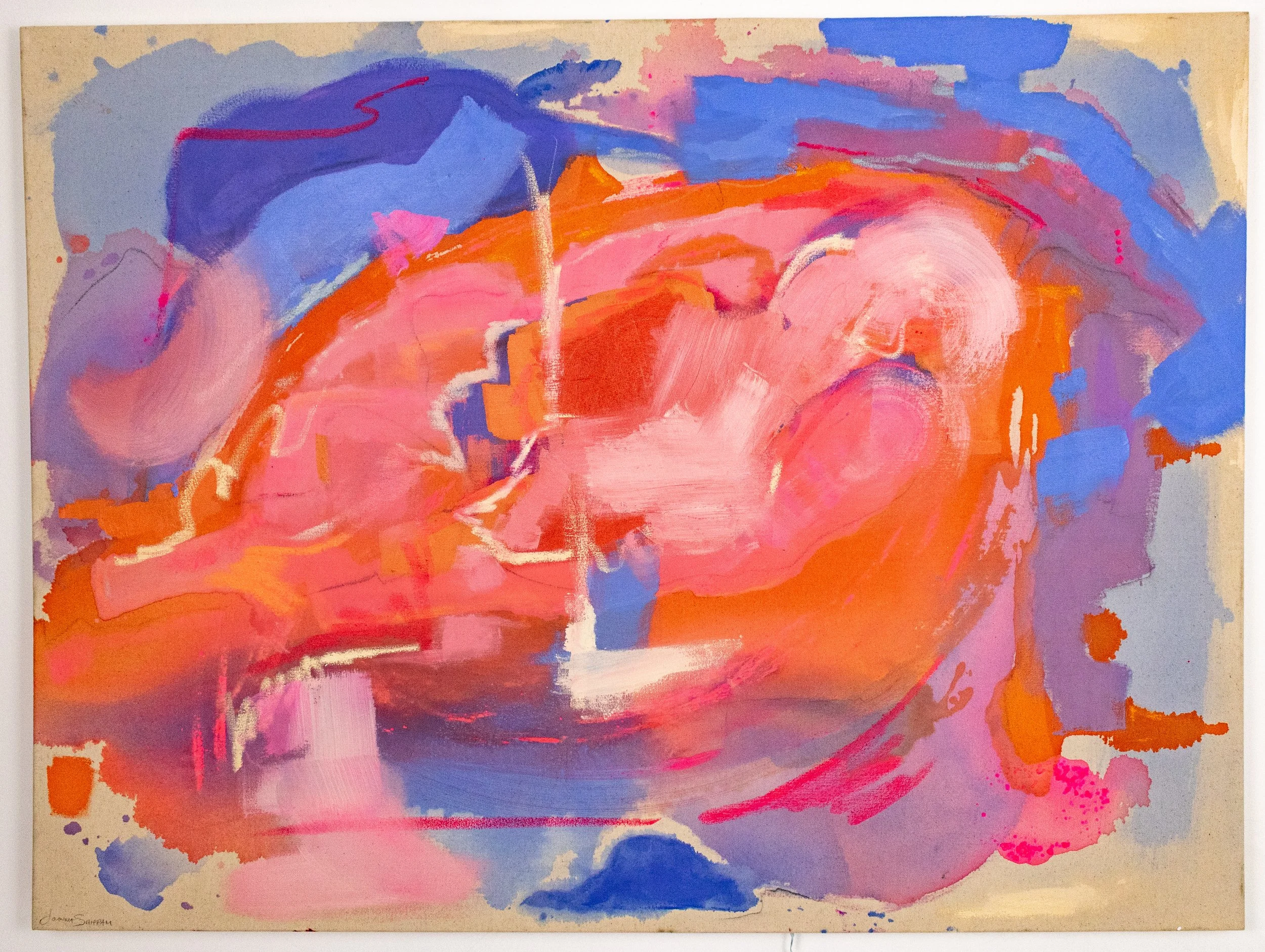 Holy Neon Tangerine, 48 x 36in., acrylic and oil on Canvas