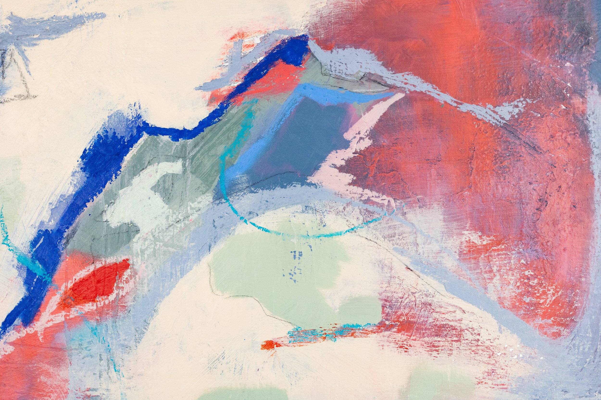 Consider The Lilies (close up view) 37.5 x 37.5 in., acrylic, oil, and natural pigment on canvas