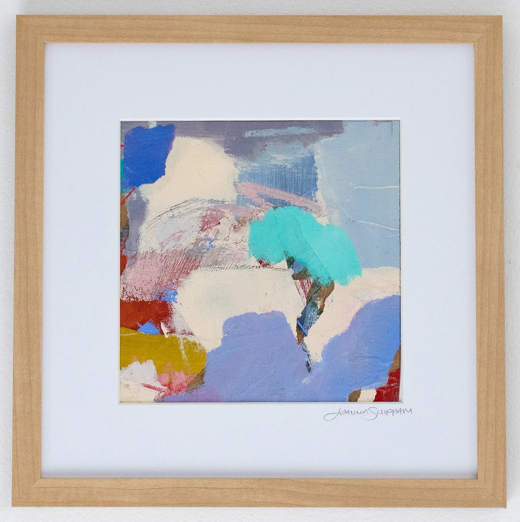 In The Wind, 13x 13 in. framed, acrylic and oil