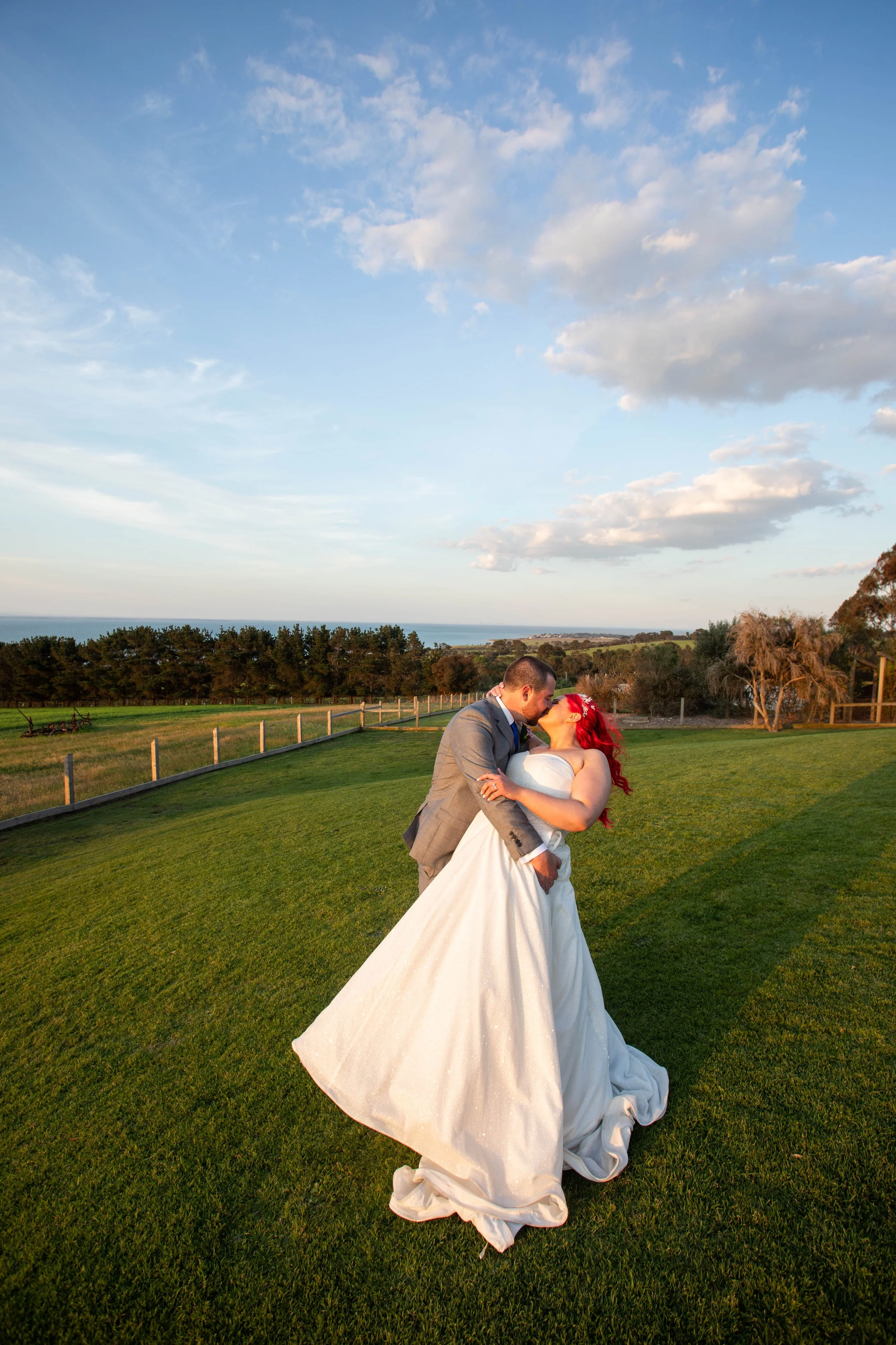 Chelsea & Garry’s Wedding ceremony and reception at Jack Rabbit Winery in Bellarine 