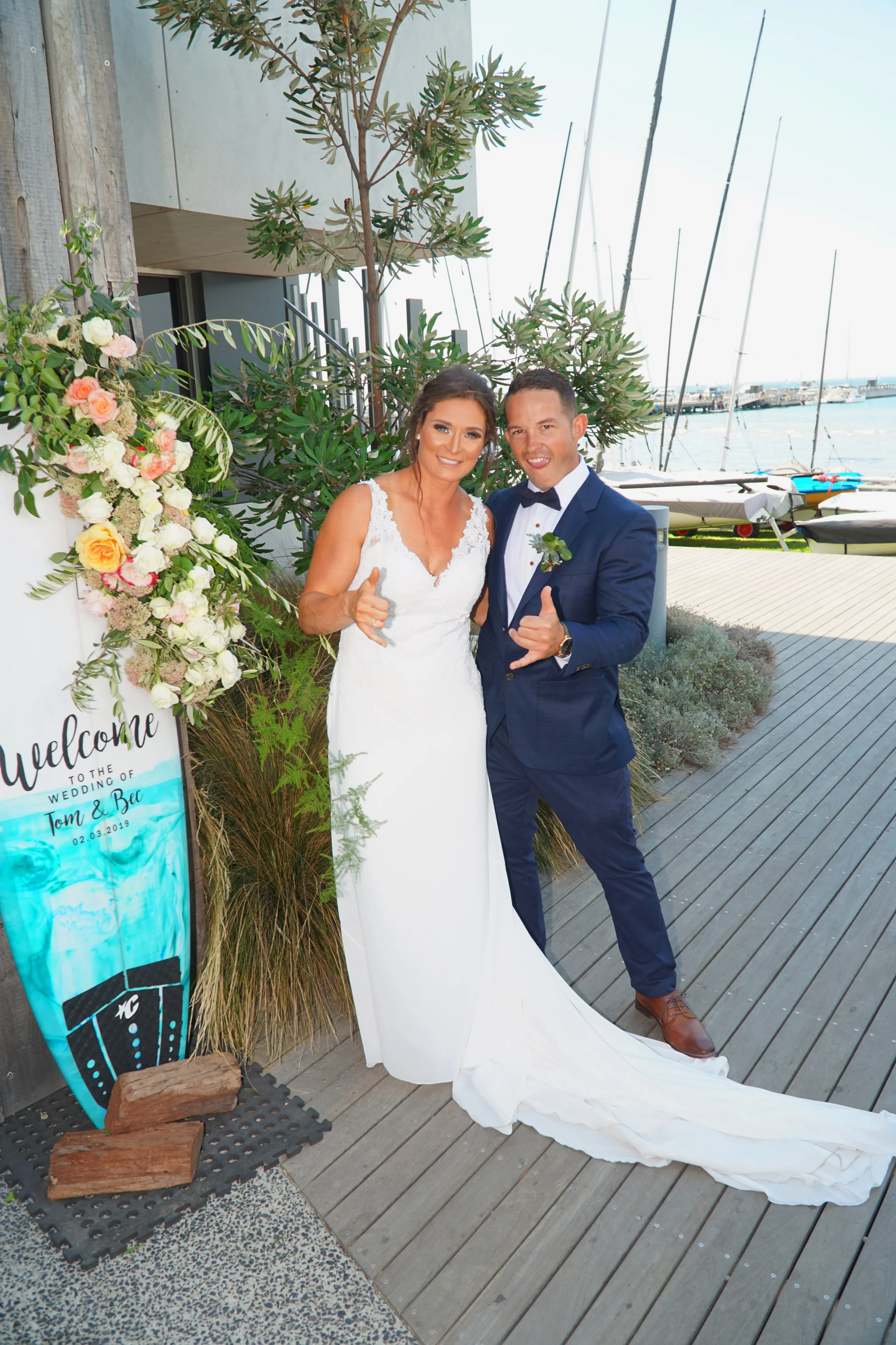 Bec & Tom's Wedding at Blairgowrie Yacht Squadron, Photo Shoots at Rye Foreshore, Rye Beach & Rye Ocean Beach 