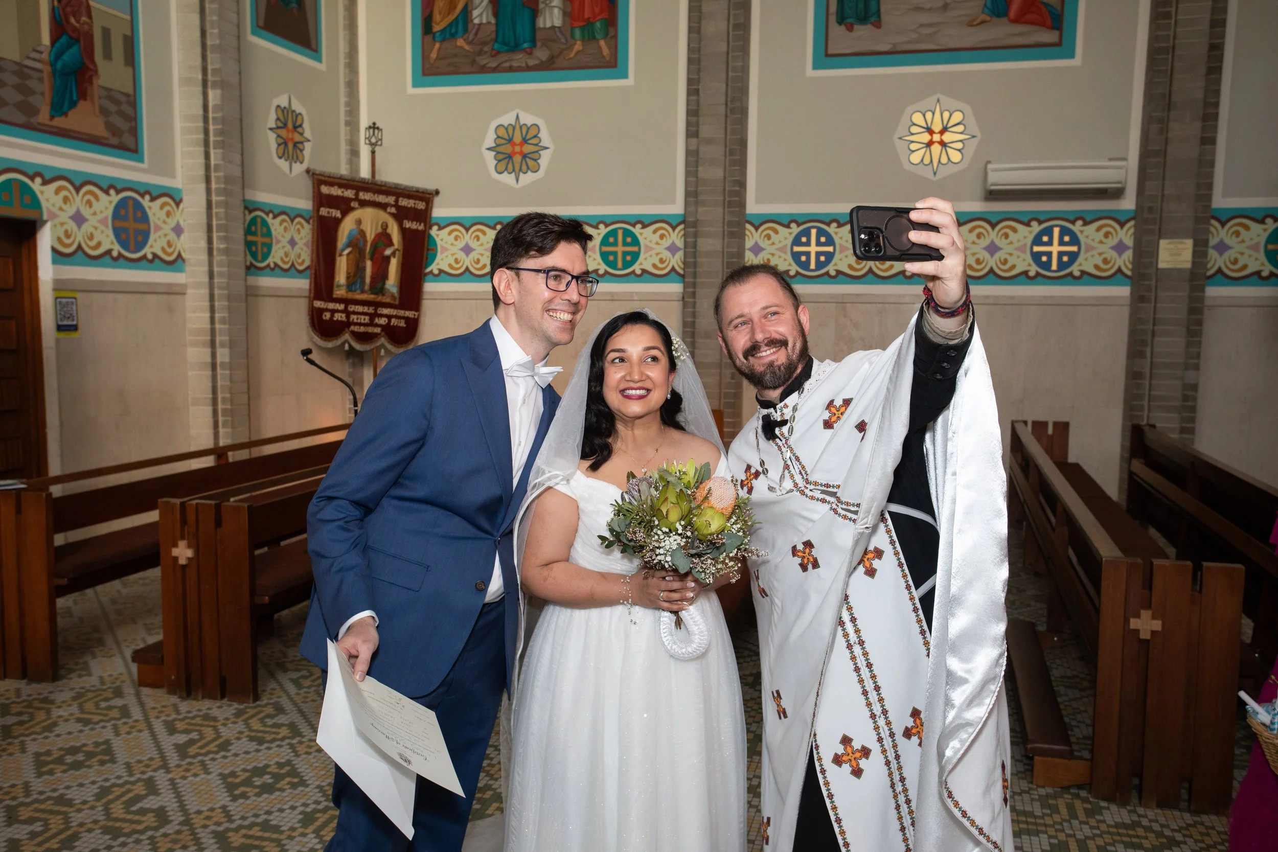 Abha & Andrew’s Wedding - Ceremony at Ukrainian Catholic Cathedral of Saints Peter and Paul 