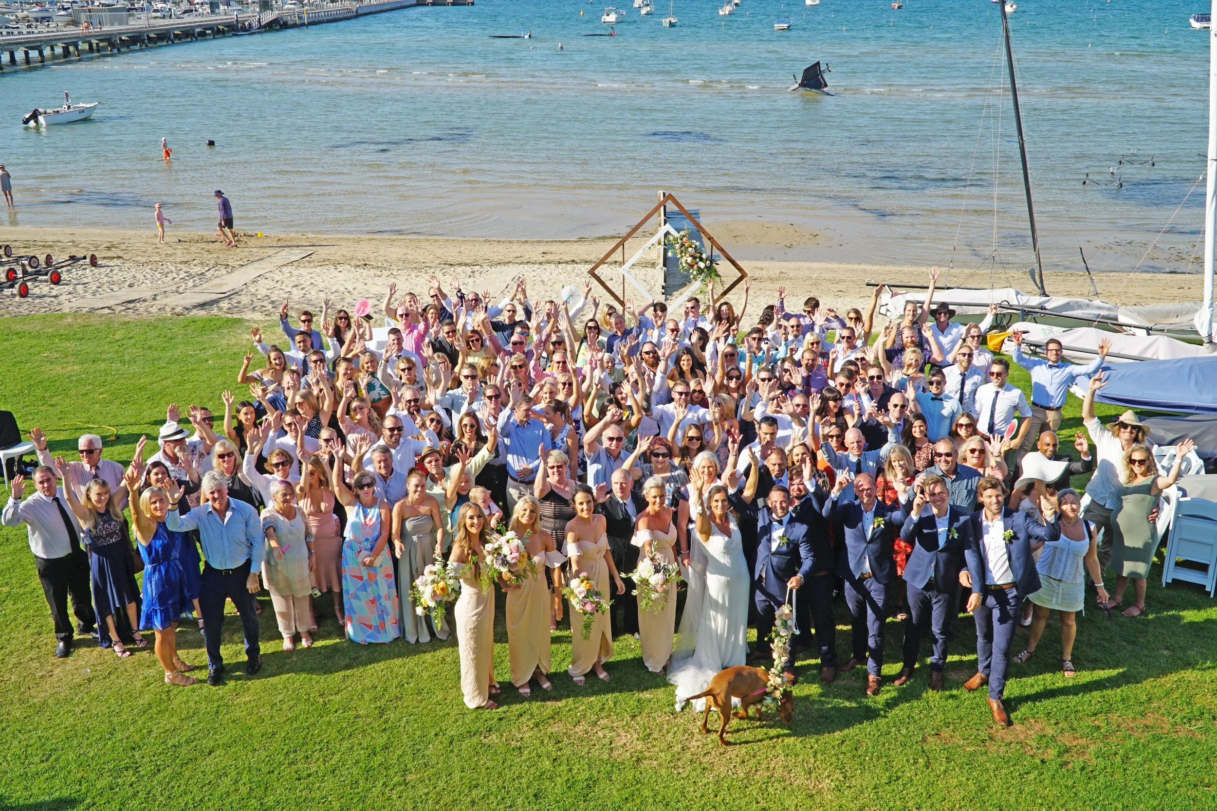 Bec & Tom's Wedding at Blairgowrie Yacht Squadron, Photo Shoots at Rye Foreshore, Rye Beach & Rye Ocean Beach 