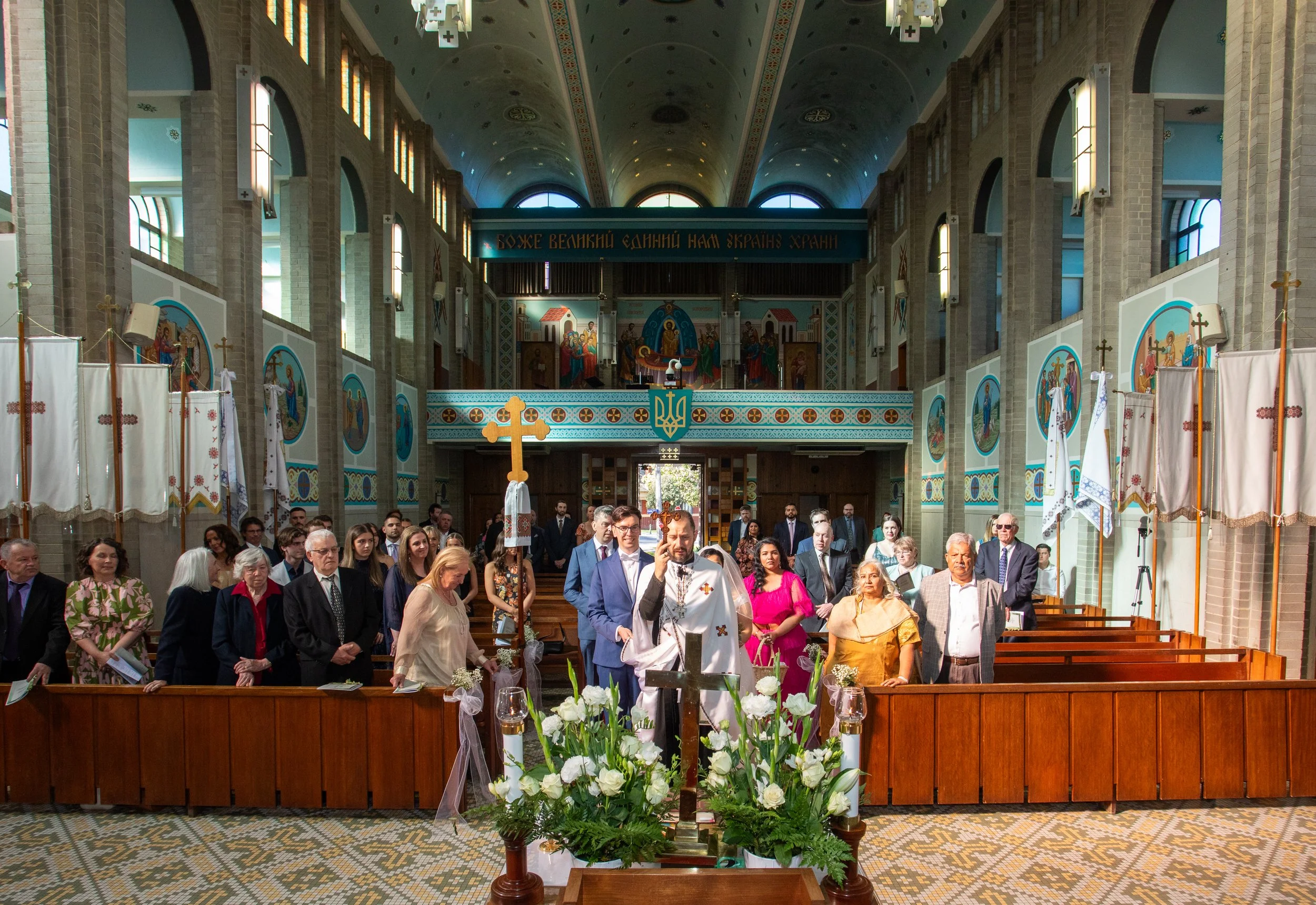 Abha & Andrew’s Wedding - Ceremony Ukrainian Catholic Cathedral of Saints Peter and Paul in North Melbourne