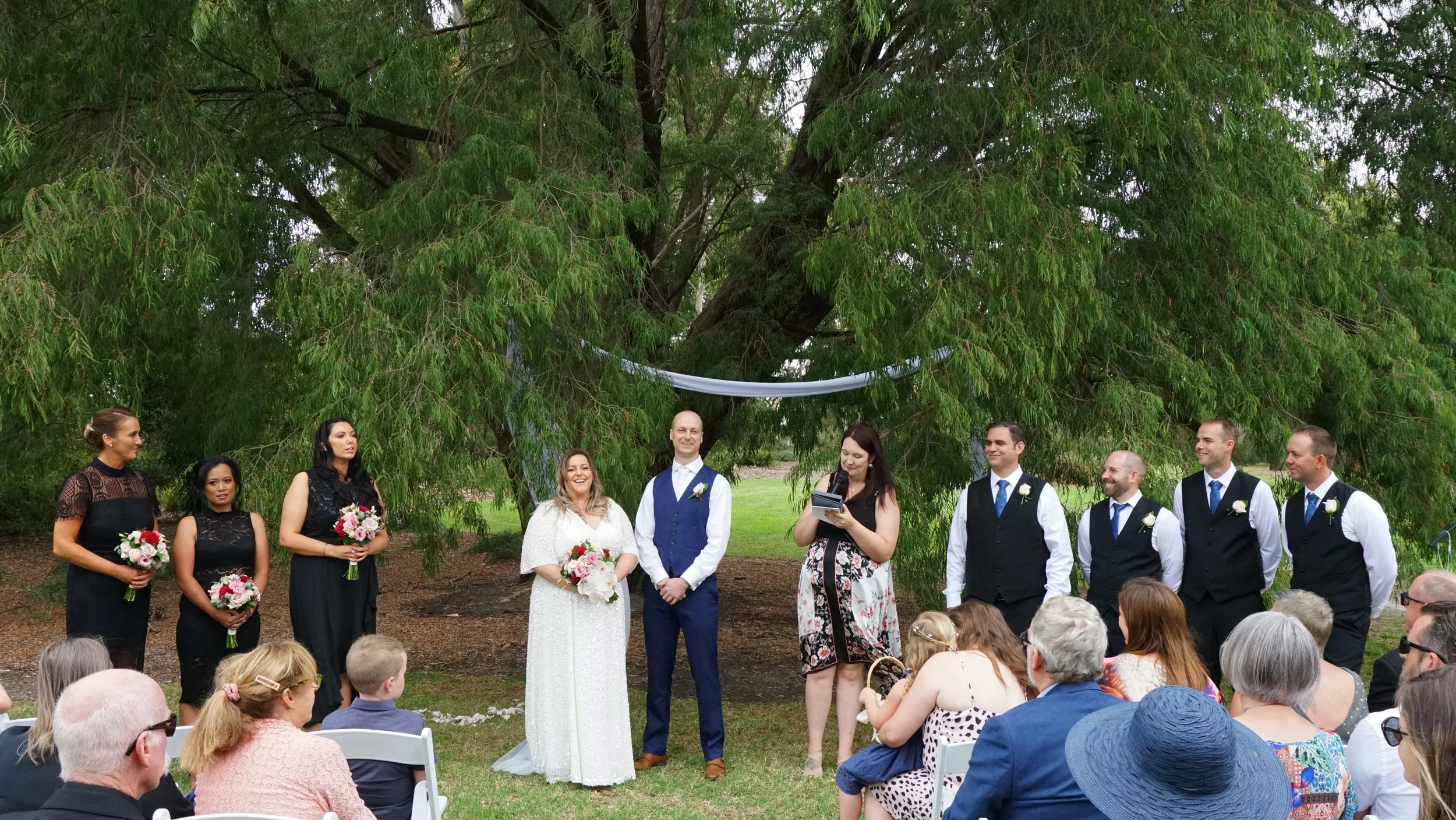 Brooke & Dan's Wedding - Photos at McClelland Sculpture Park & Gallery, Banks Brewery & The Deck, and ceremony at George Pentland Botanic Gardens in Frankston