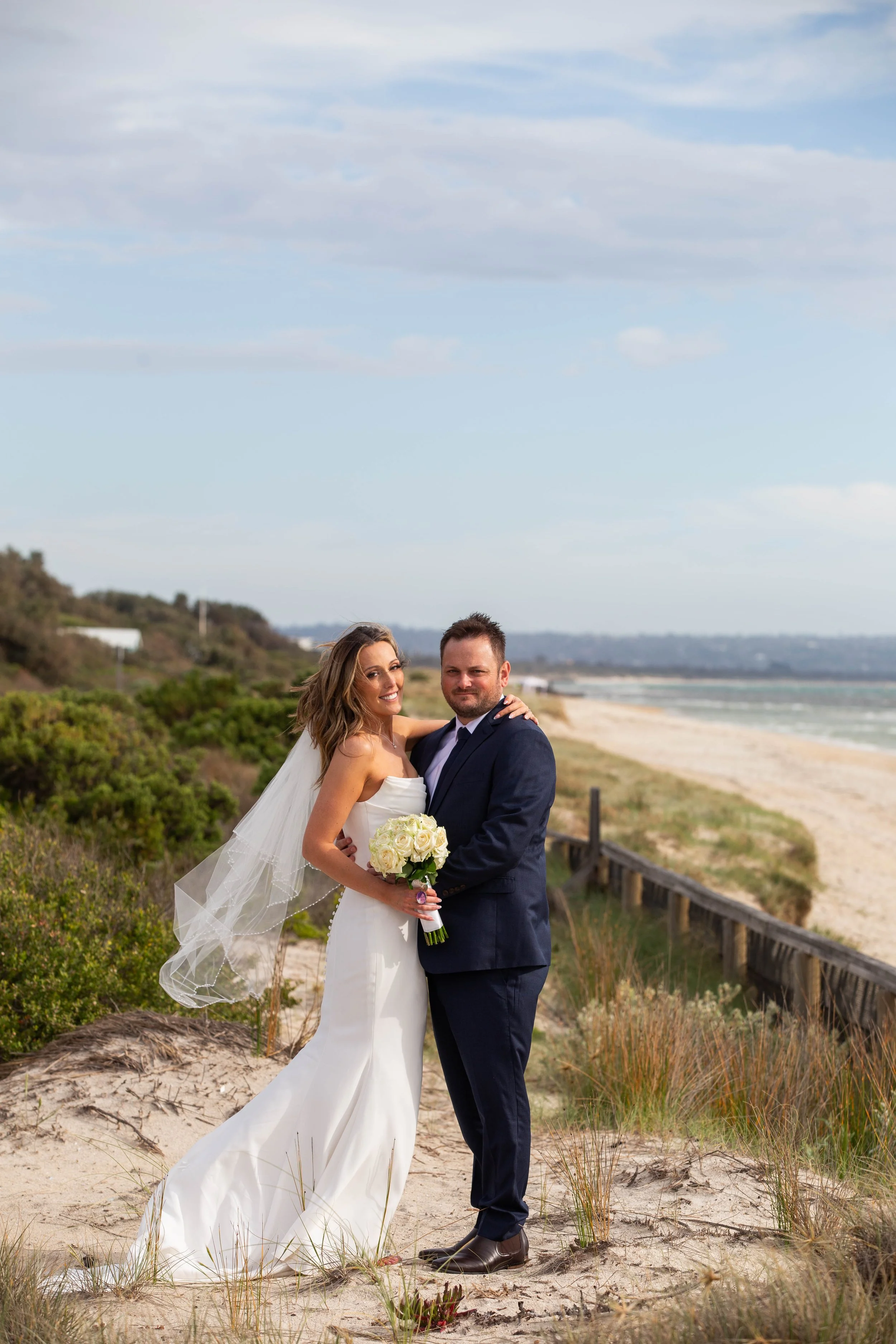 Tara & Scott’s Wedding - Ceremony in Somerville, Photo Shoot in Bonbeach & Reception at Mordialloc Life Saving Club
