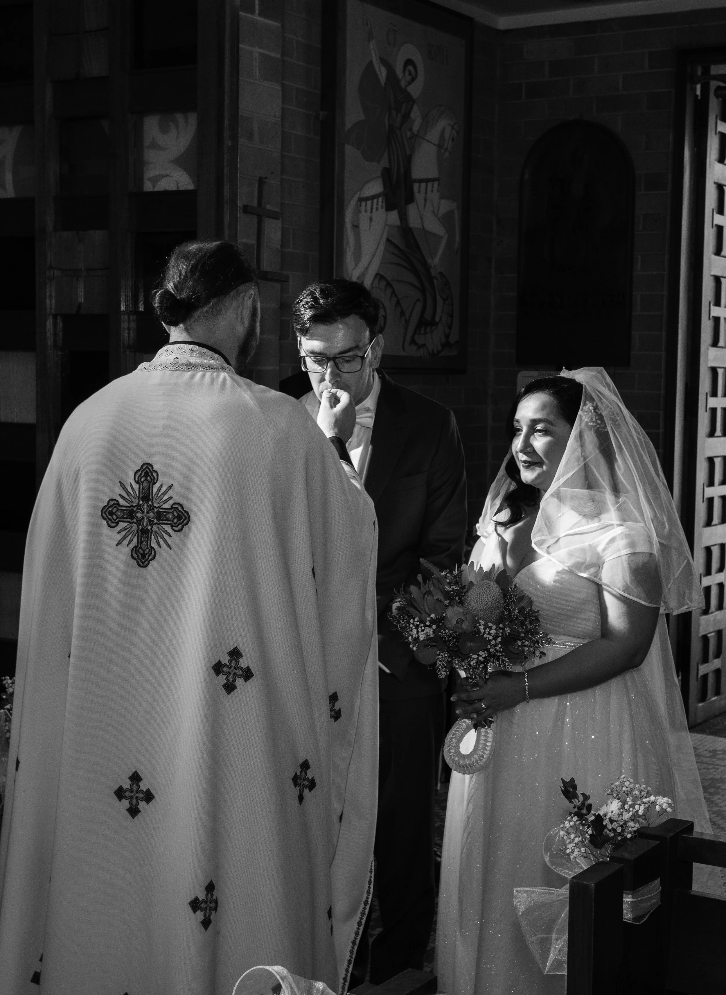 Abha & Andrew’s Wedding - Ceremony at Ukrainian Catholic Cathedral of Saints Peter and Paul 