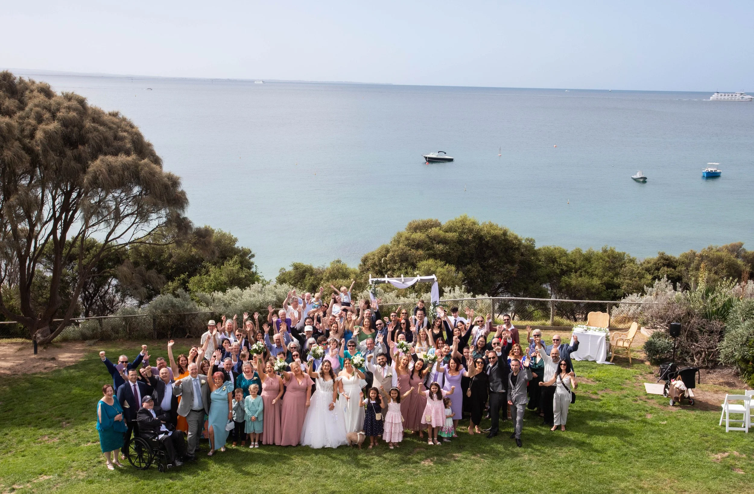 Serena & Kate’s Wedding - Ceremony at Portsea Hotel