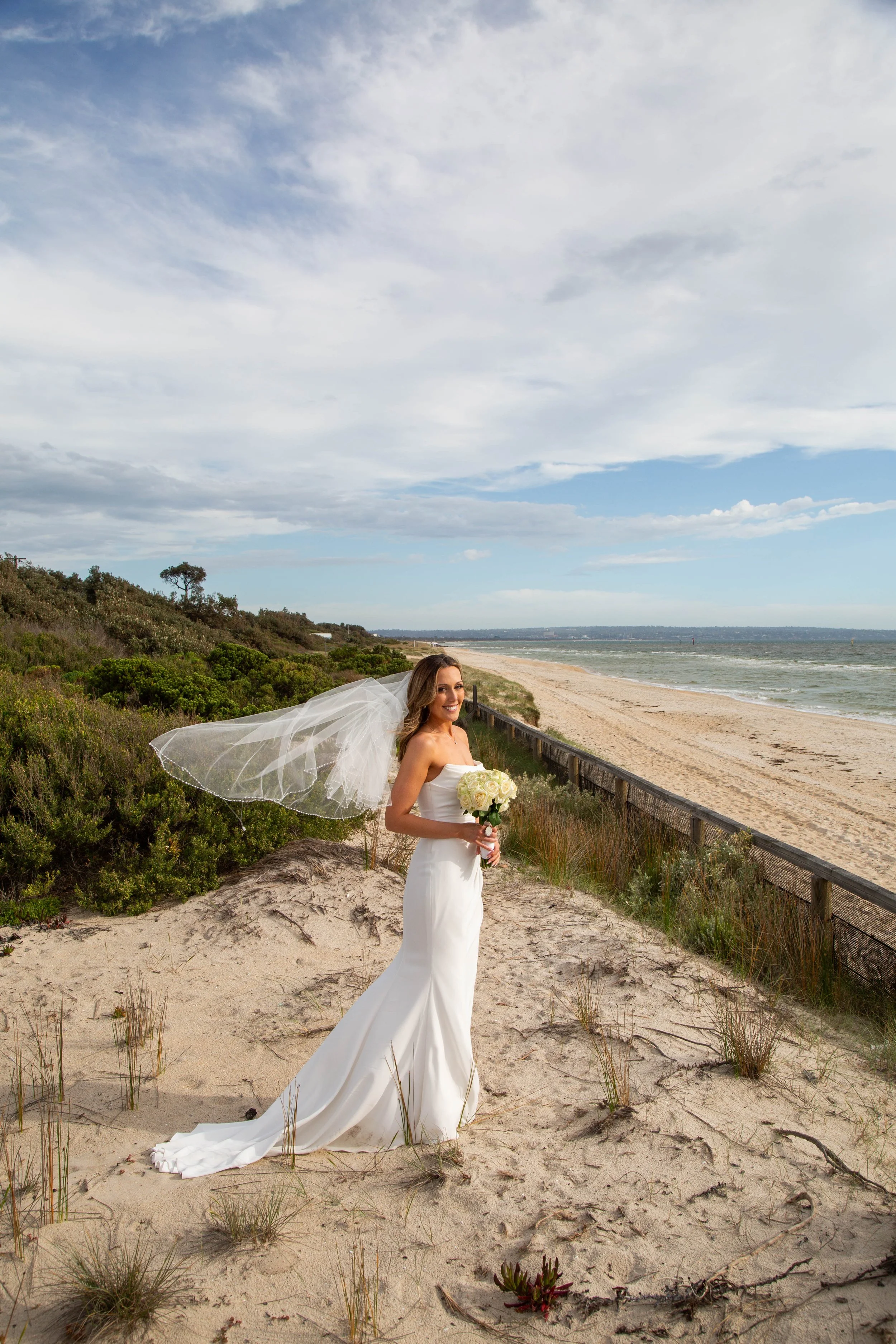 Tara & Scott's Wedding on Bonbeach beach