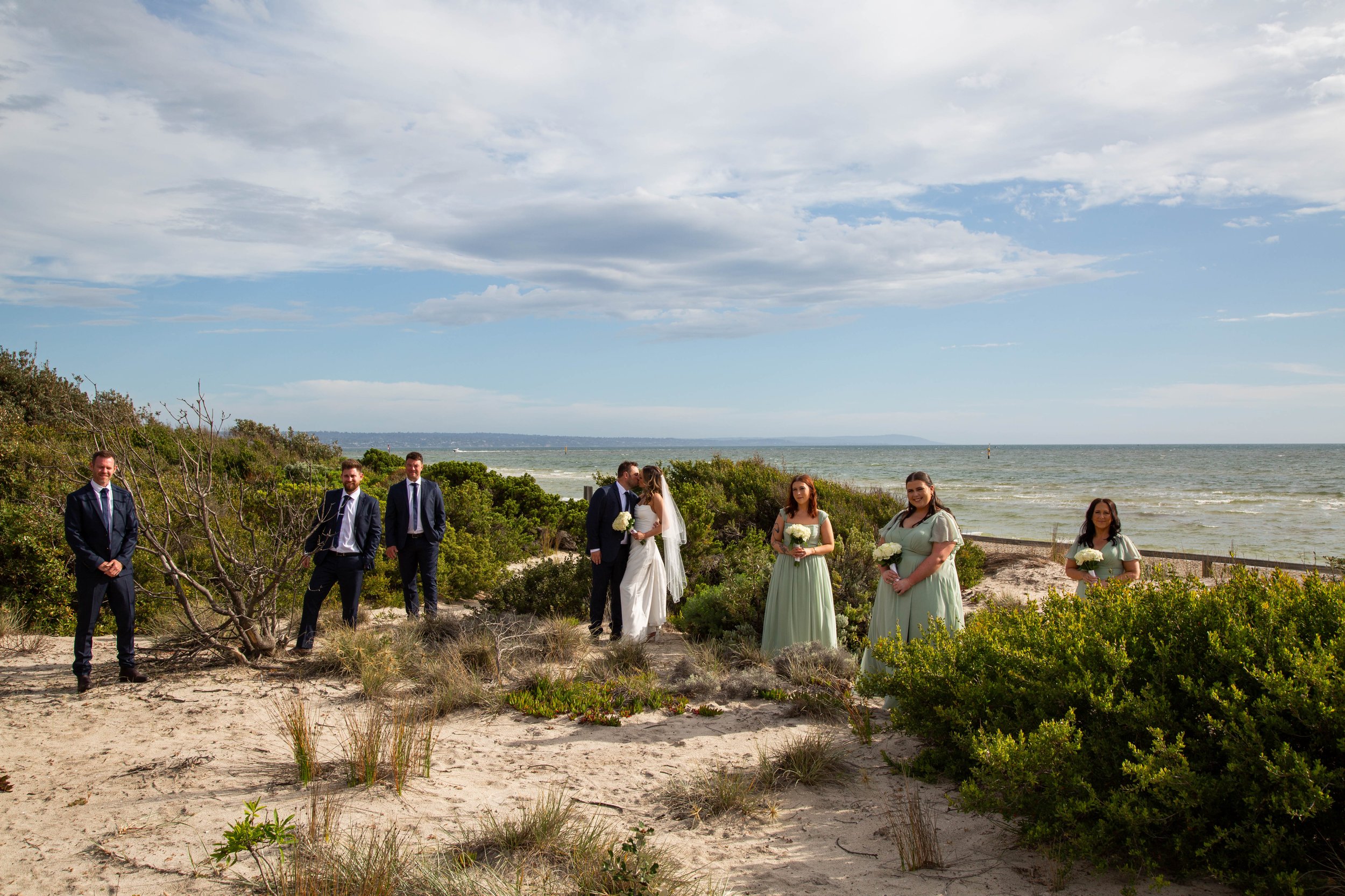 Tara & Scott’s Wedding - Ceremony in Somerville, Photo Shoot in Bonbeach & Reception at Mordialloc Life Saving Club