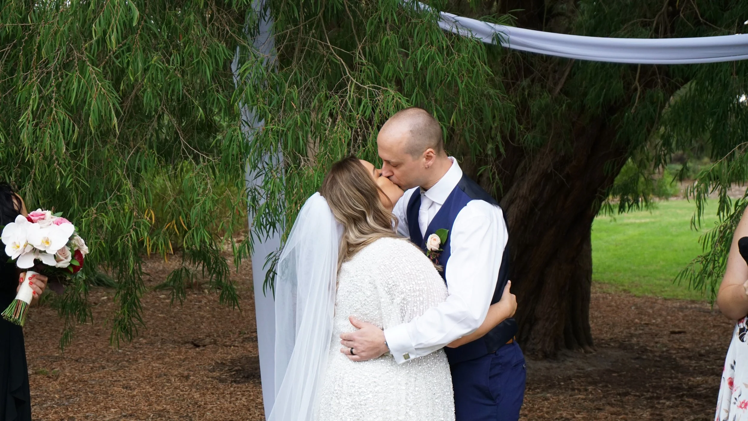 Brooke & Dan's Wedding - Photos at McClelland Sculpture Park & Gallery, Banks Brewery & The Deck, and ceremony at George Pentland Botanic Gardens in Frankston