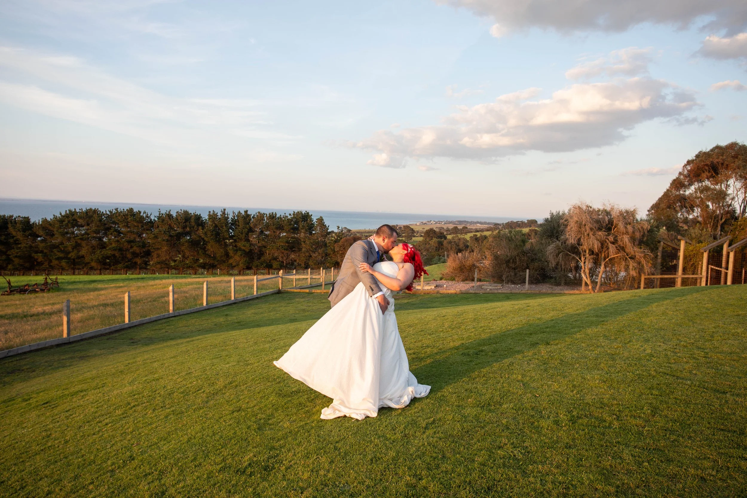 Chelsea & Garry’s Wedding ceremony and reception at Jack Rabbit Winery in Bellarine 